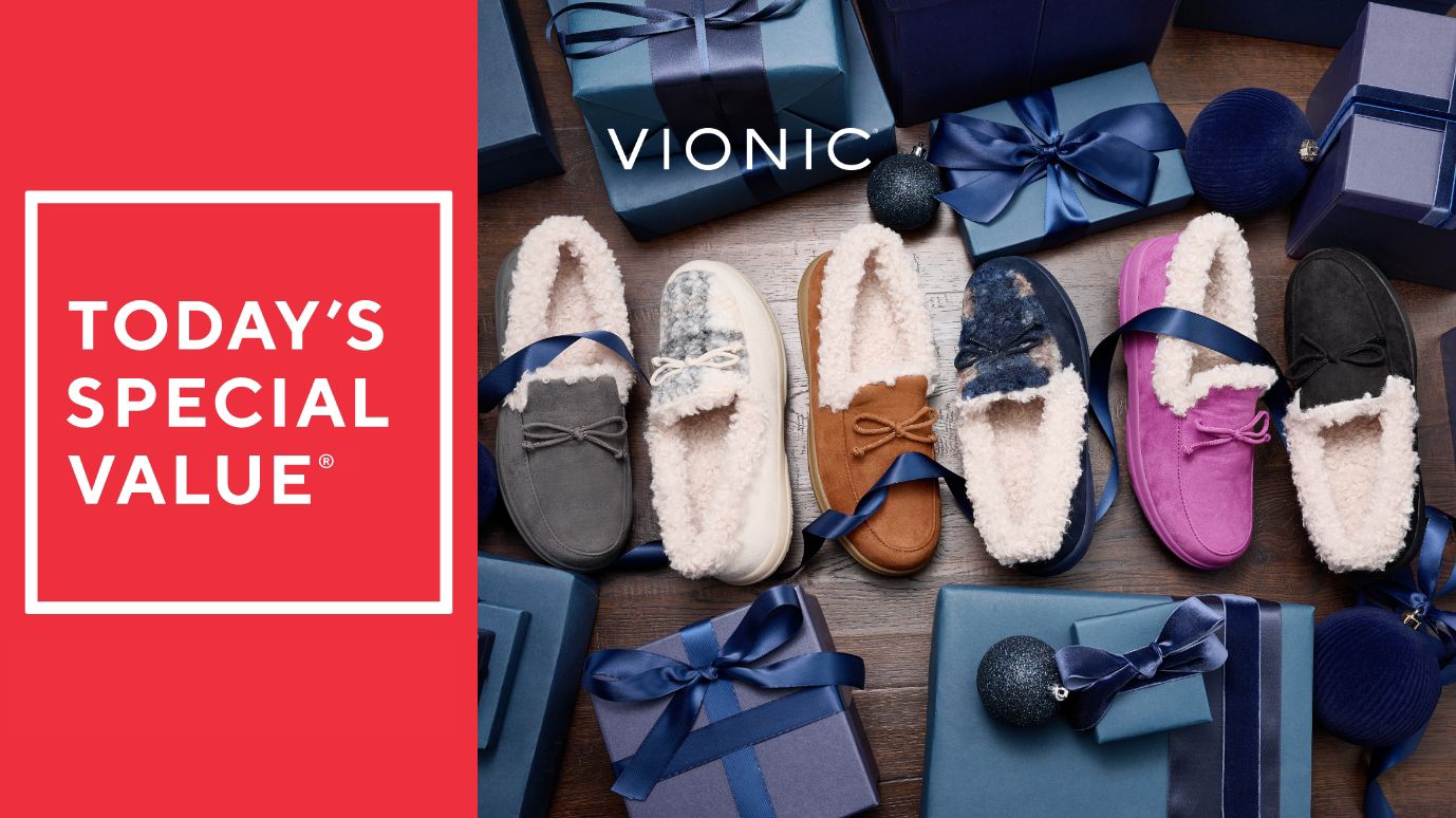 Vionic Cozy Collar Moccasin Slippers with Bow -Claribel
