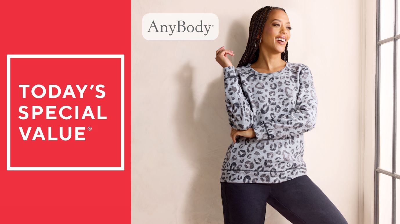 AnyBody Cotton French Terry Crewneck Sweatshirt