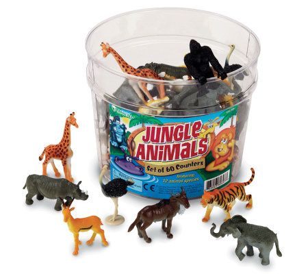 Set of 60 Jungle Animal Counters  by Learning R esources