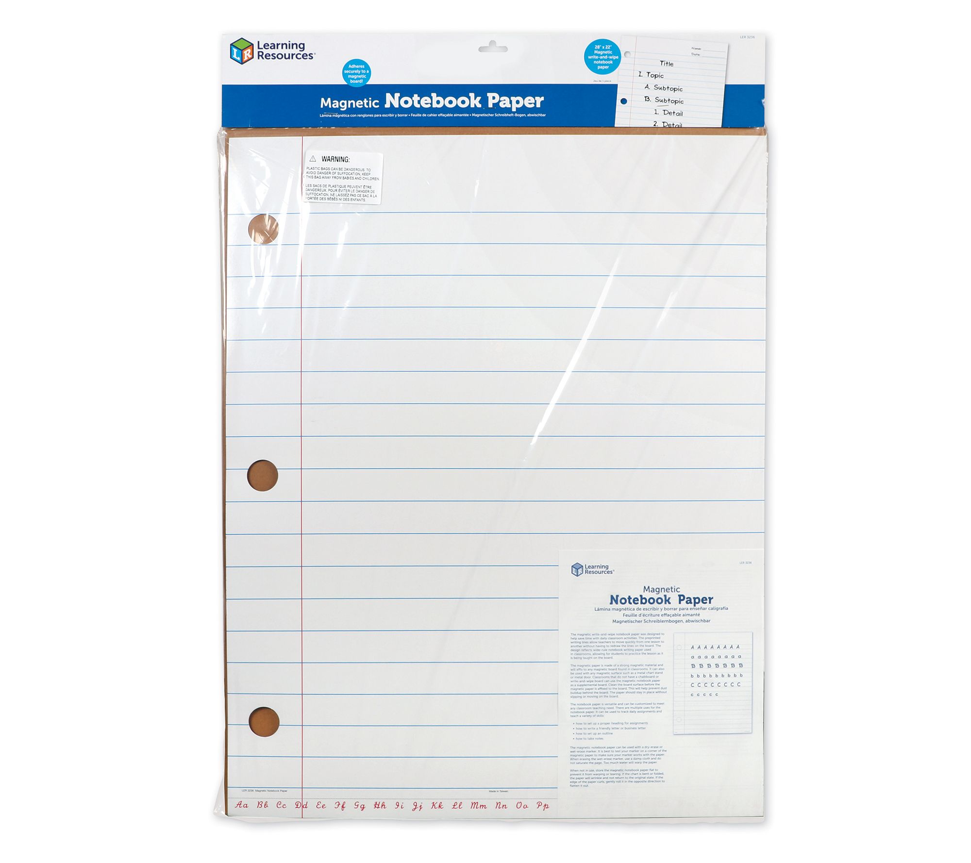 Learning Resources Magnetic Notebook Paper