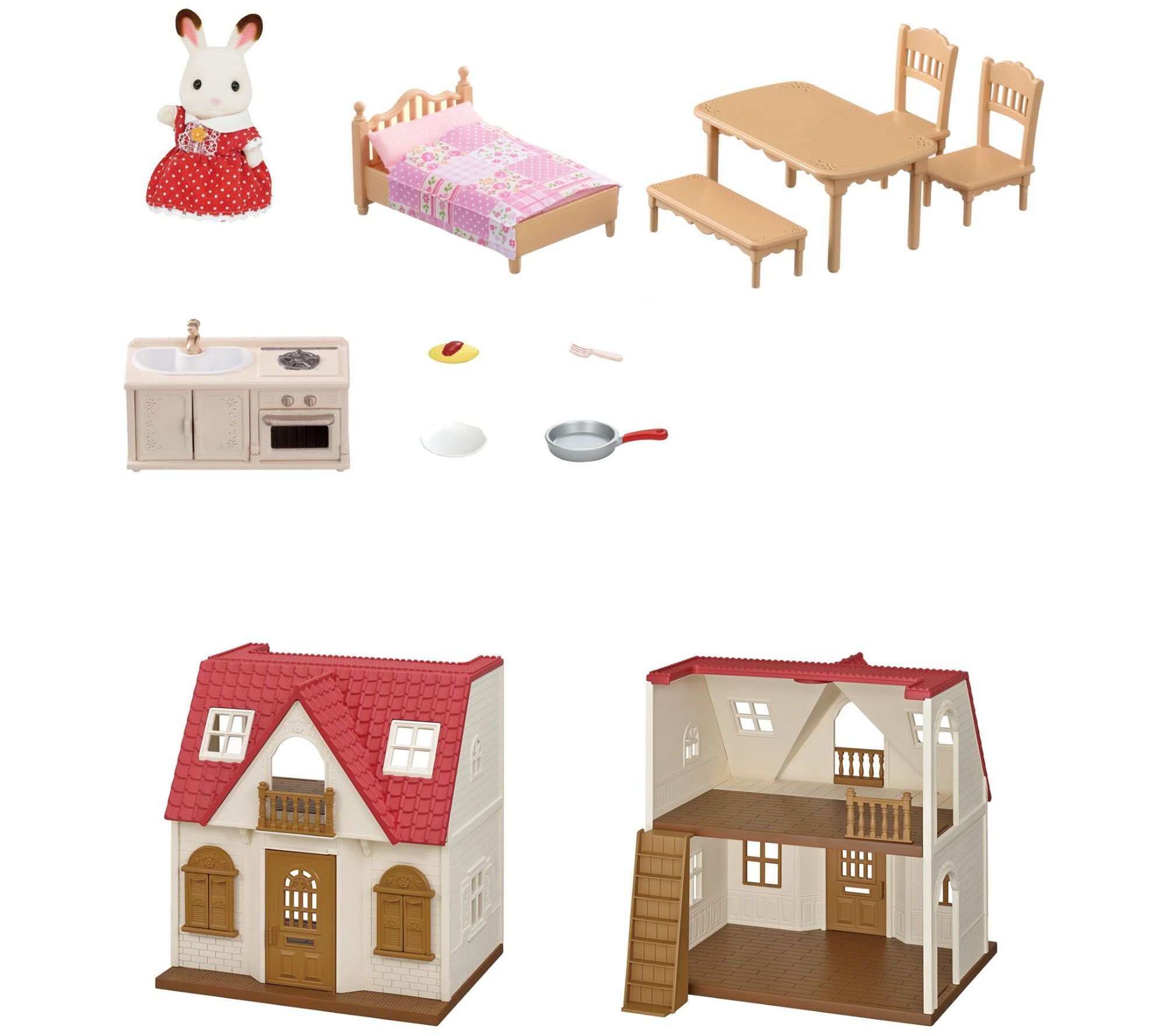 Calico Critters Red Roof Cozy Cottage Qvc Com