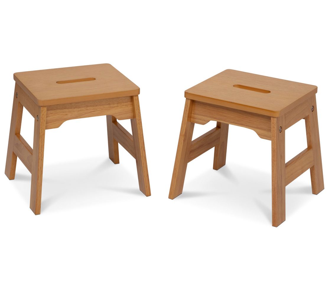 Melissa & Doug Wooden Stools - Set of 2