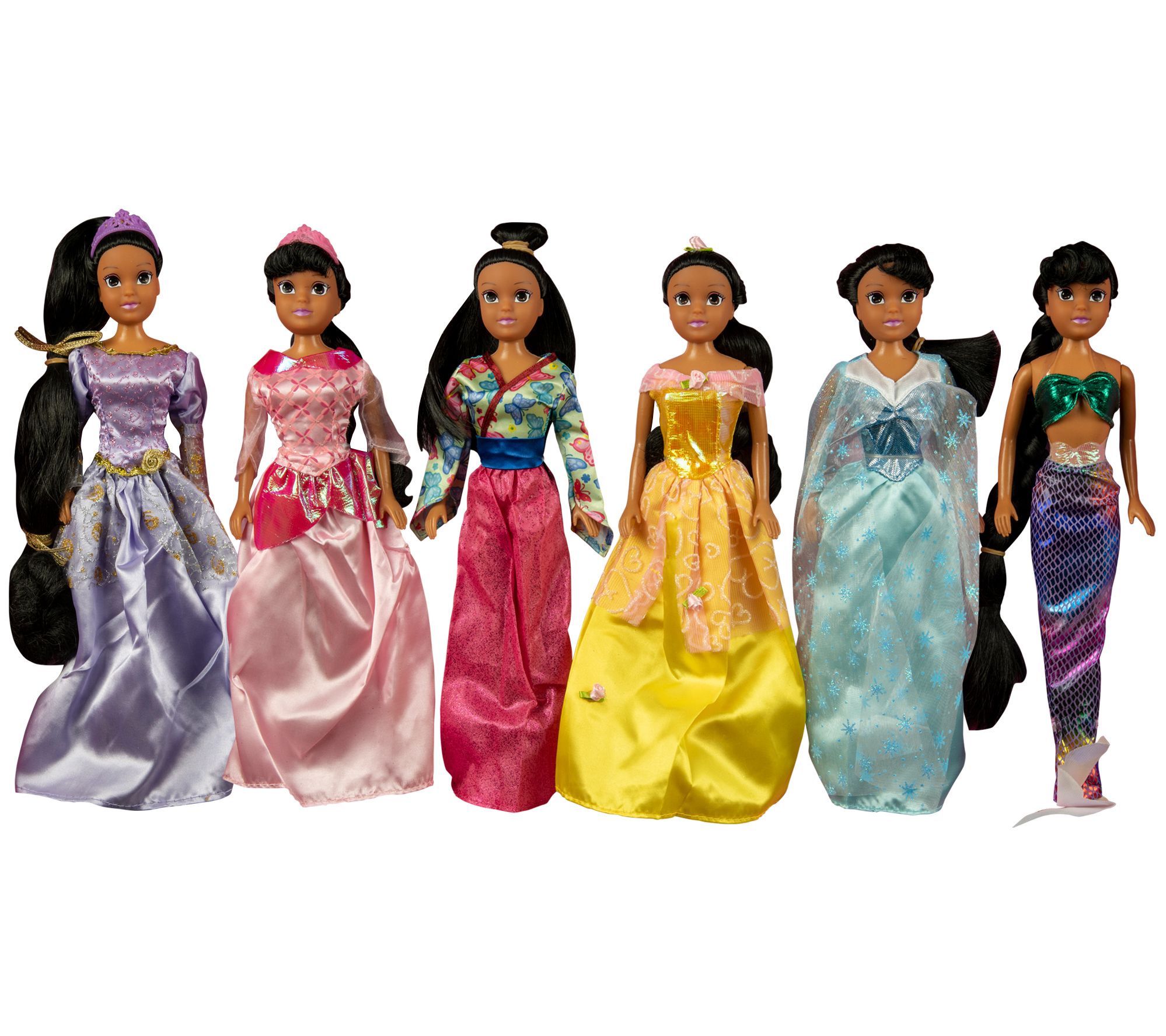 Smart Talent 11.5 African American Princess Dolls Gift Set