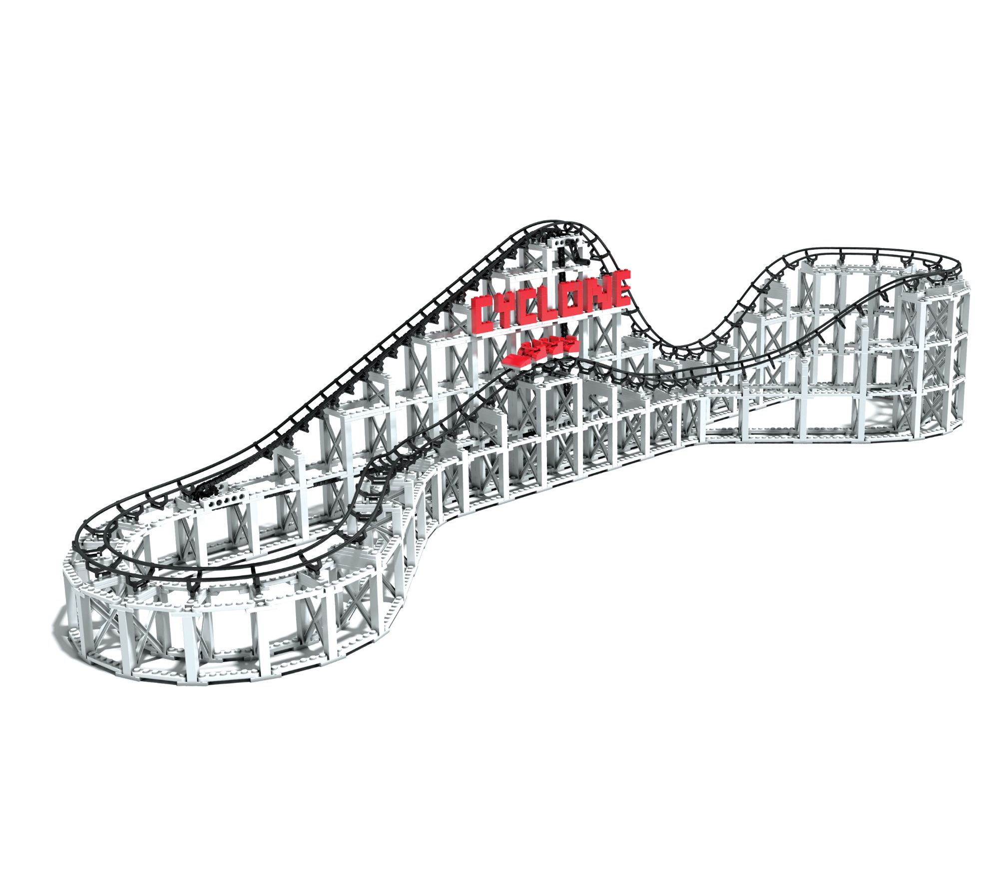 Brick Construction Cyclone Roller Coaster Build ing Set