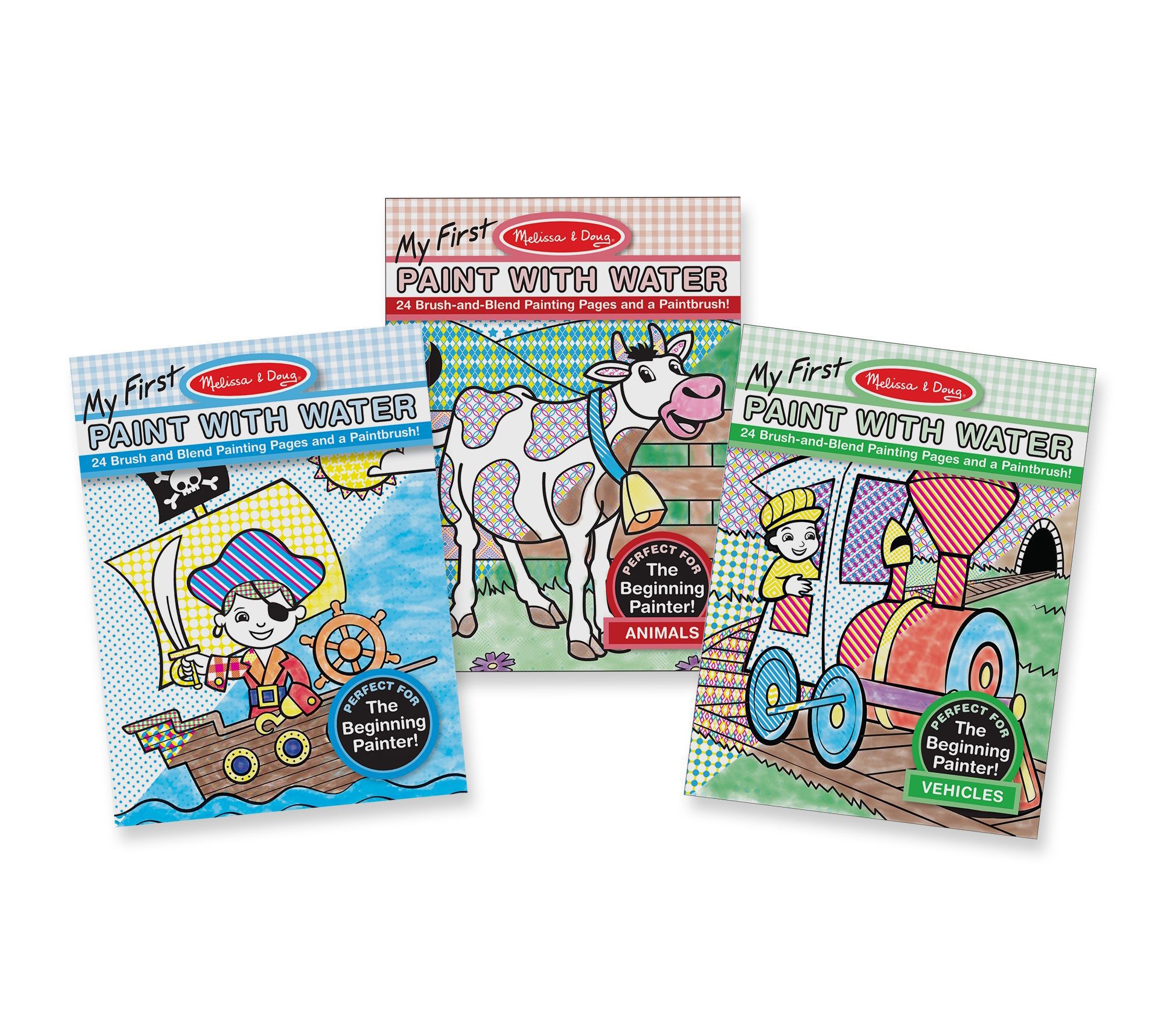 Melissa & Doug Paint with Water Animals and Veh cles Bundle