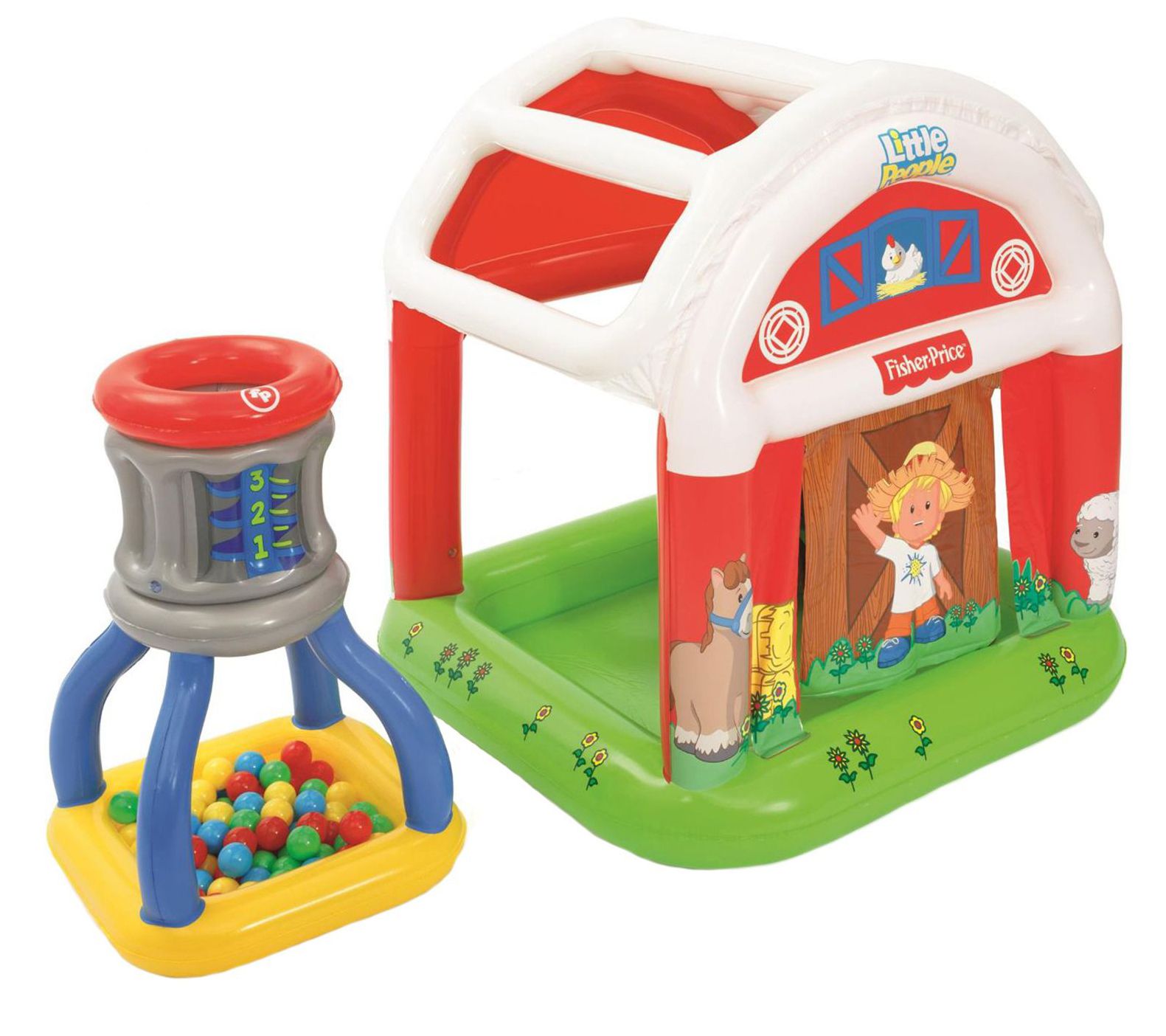 Bestway Little People 47 X 47 X 49 Barn Ballpit Qvc Com