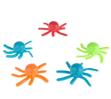 Wacky Wally Set of 5 Colored Sticky Octopus Wall Crawlers - Page 1 ...