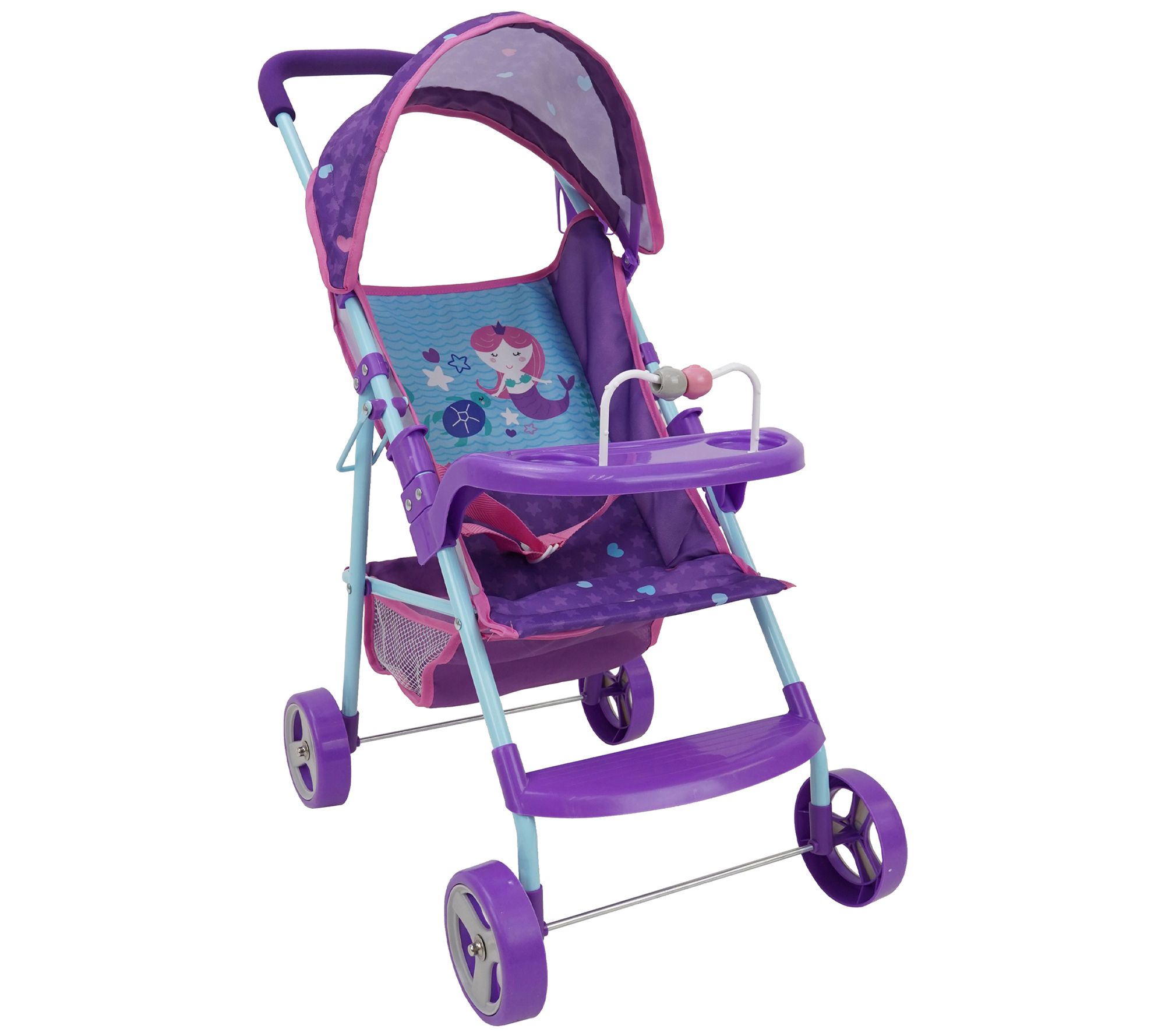 509 Crew Mermaid Doll Stroller with Canopy and p Holder