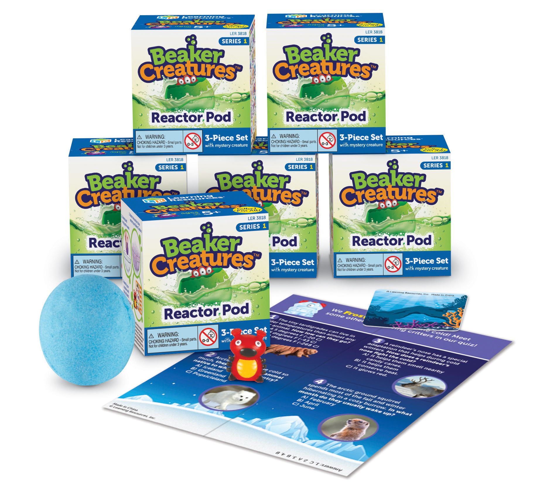 Learning Resources Beaker Creatures Set of 6 Re actor Pods