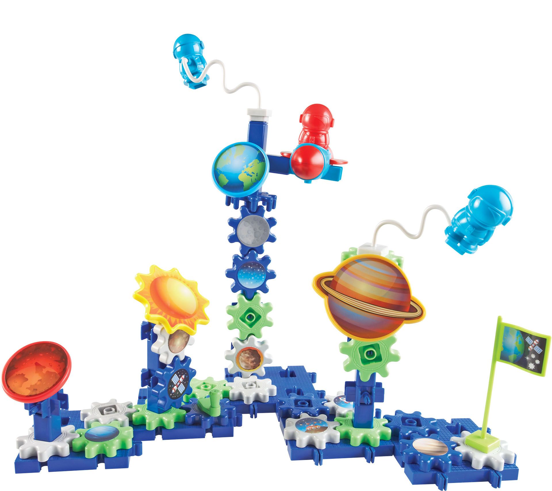 Learning Resources Gears Gears Gears] Space Exp lorers Set