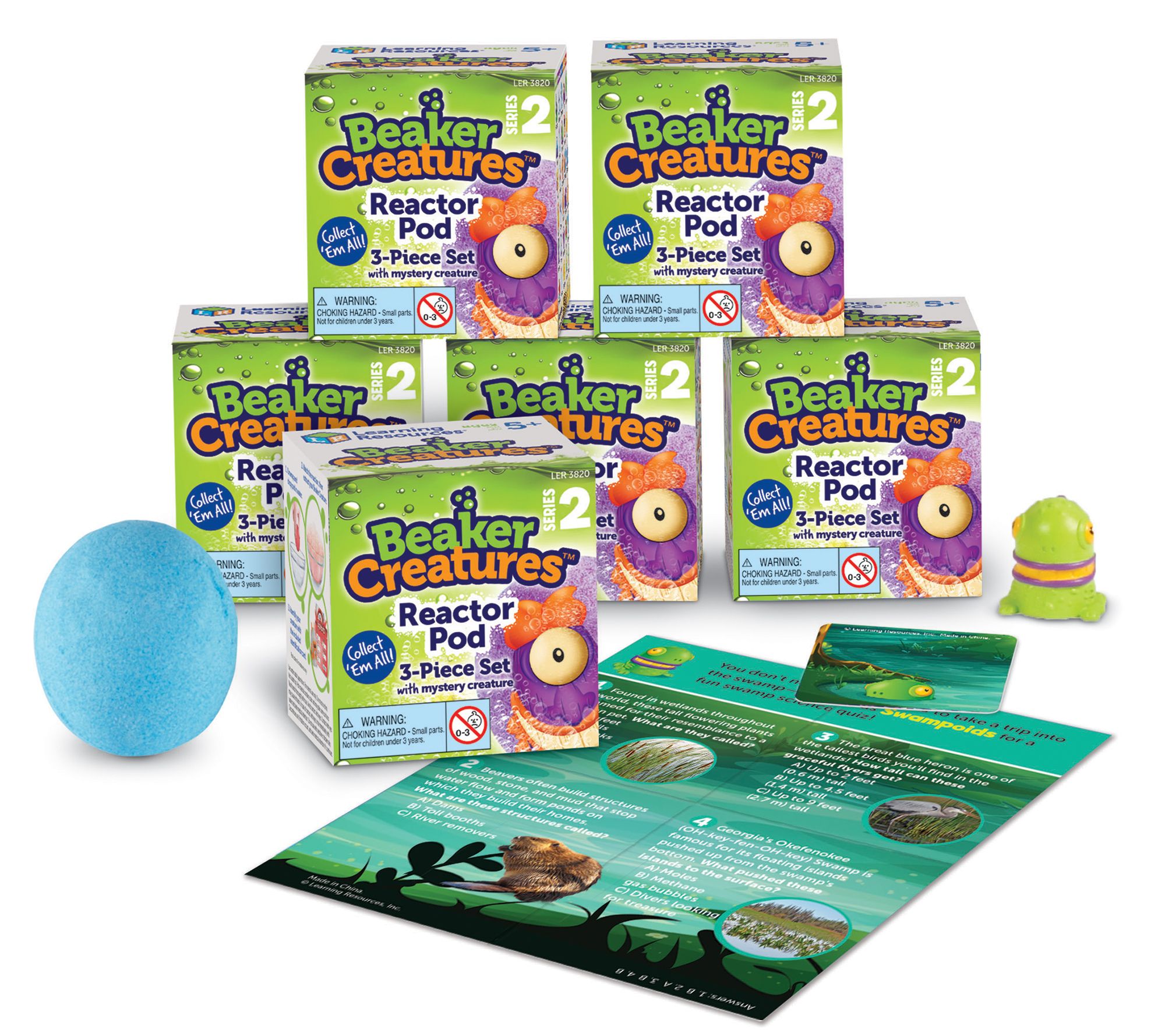 Learning Resources 6-pc Beaker Creatures Series 2 Reactor Pods