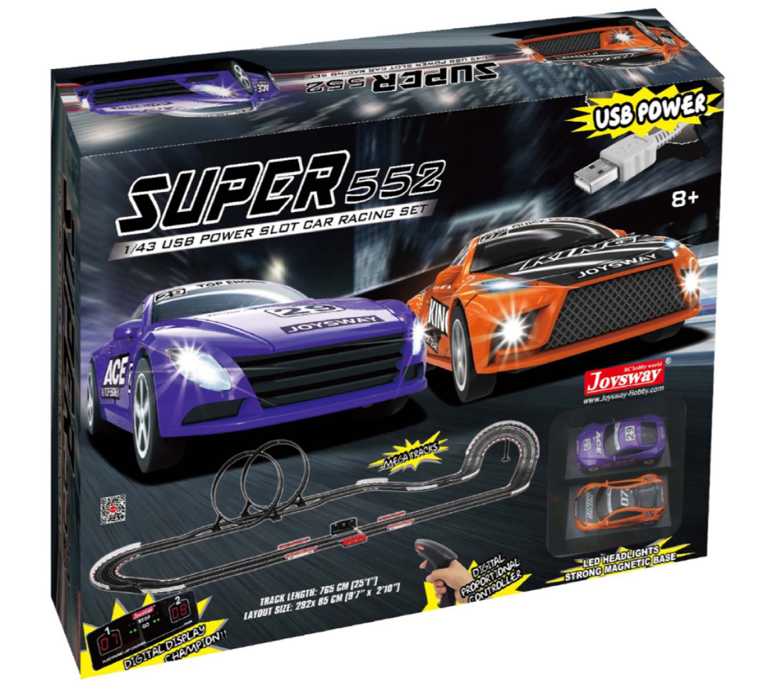 JOYSWAY Superior 552 USB Power Slot Car Racing et