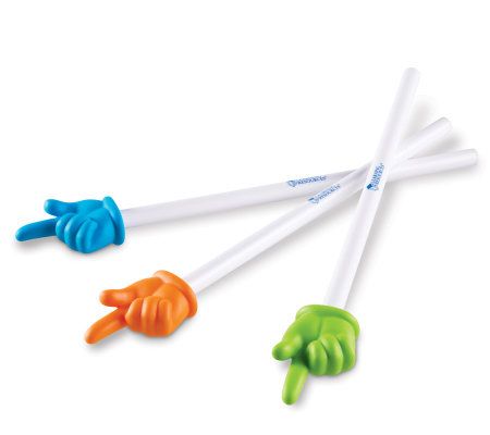 Set of 10 15" Rainbow Hand Pointers by Learning Resources