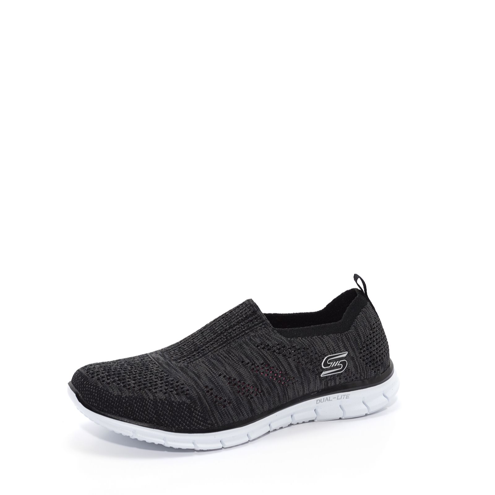 skechers stunner knit mesh slip on trainer with memory foam