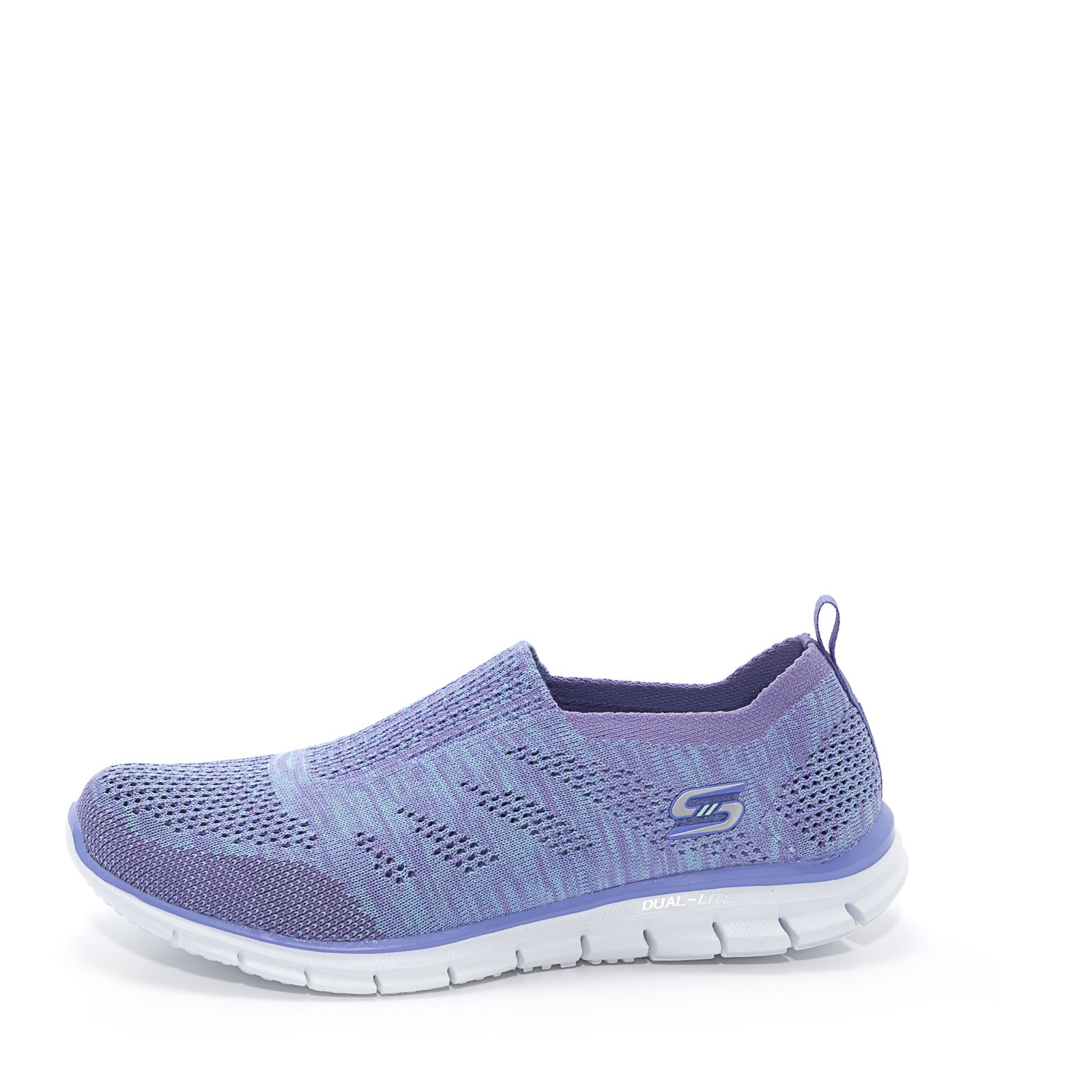 skechers stunner knit mesh slip on trainer with memory foam