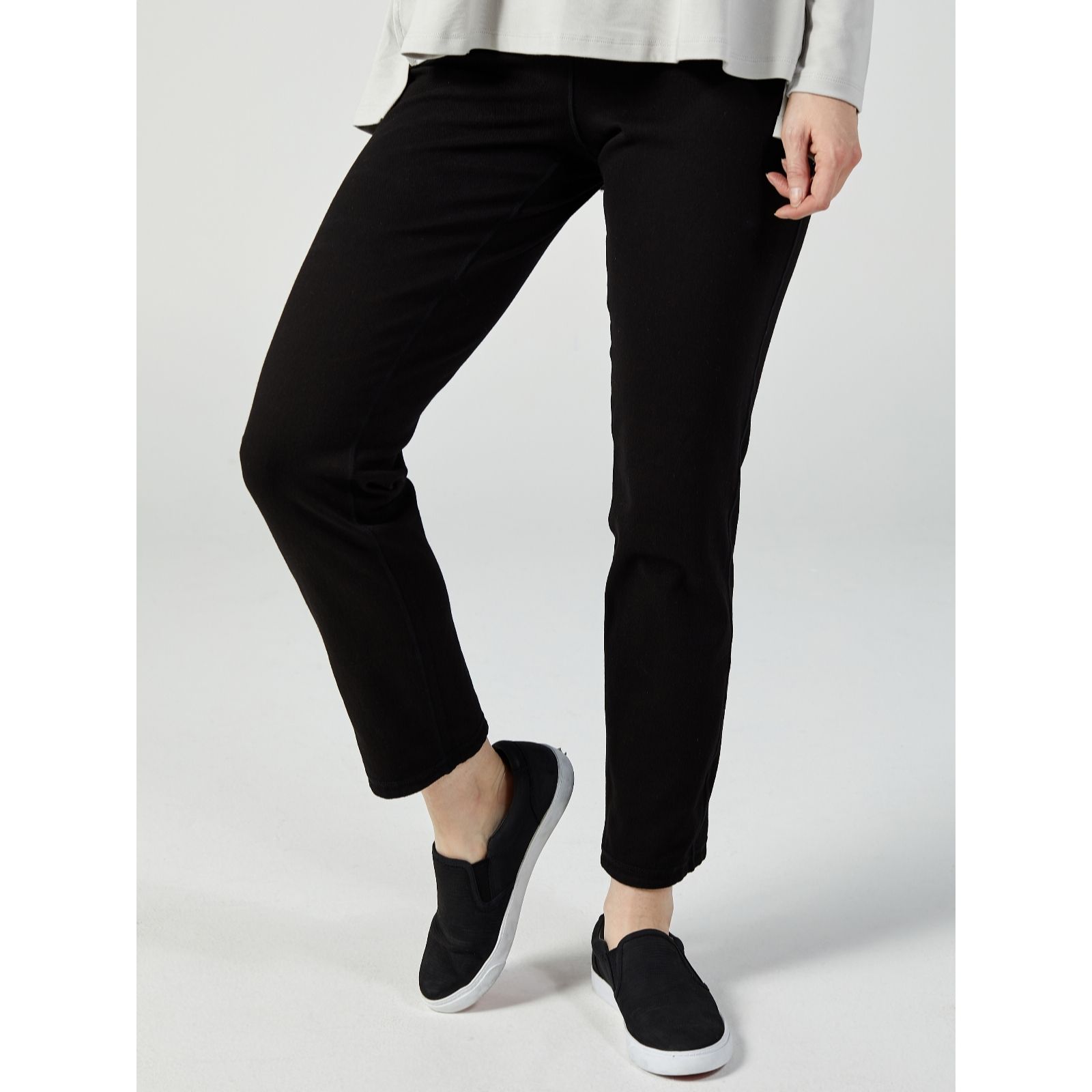 Women with Control Renee's Reversible's Prime Stretch Denim Petite Trouser - QVC UK