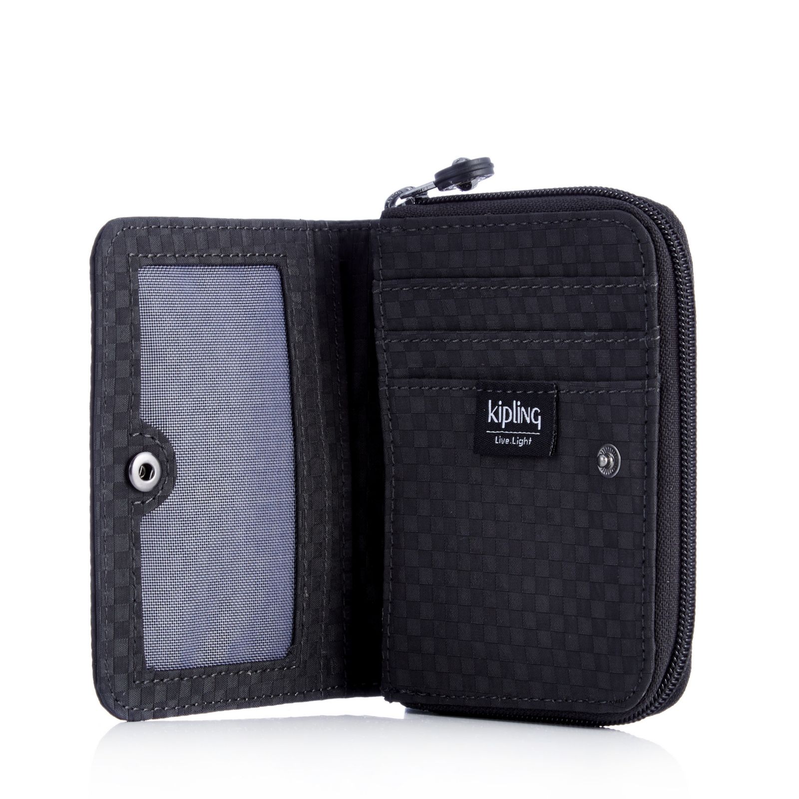kipling Basic Plus Eyes Wide Open Money Power Medium Wallet Metallic Stony