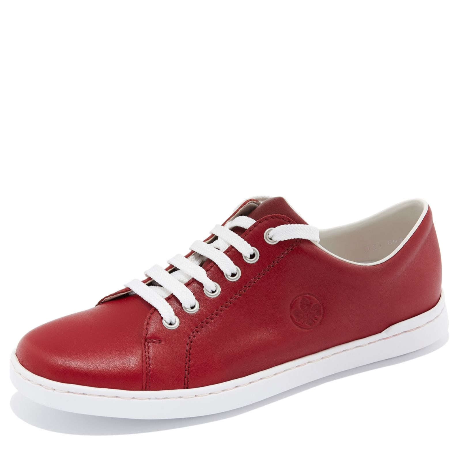 rieker metallic lace up trainer