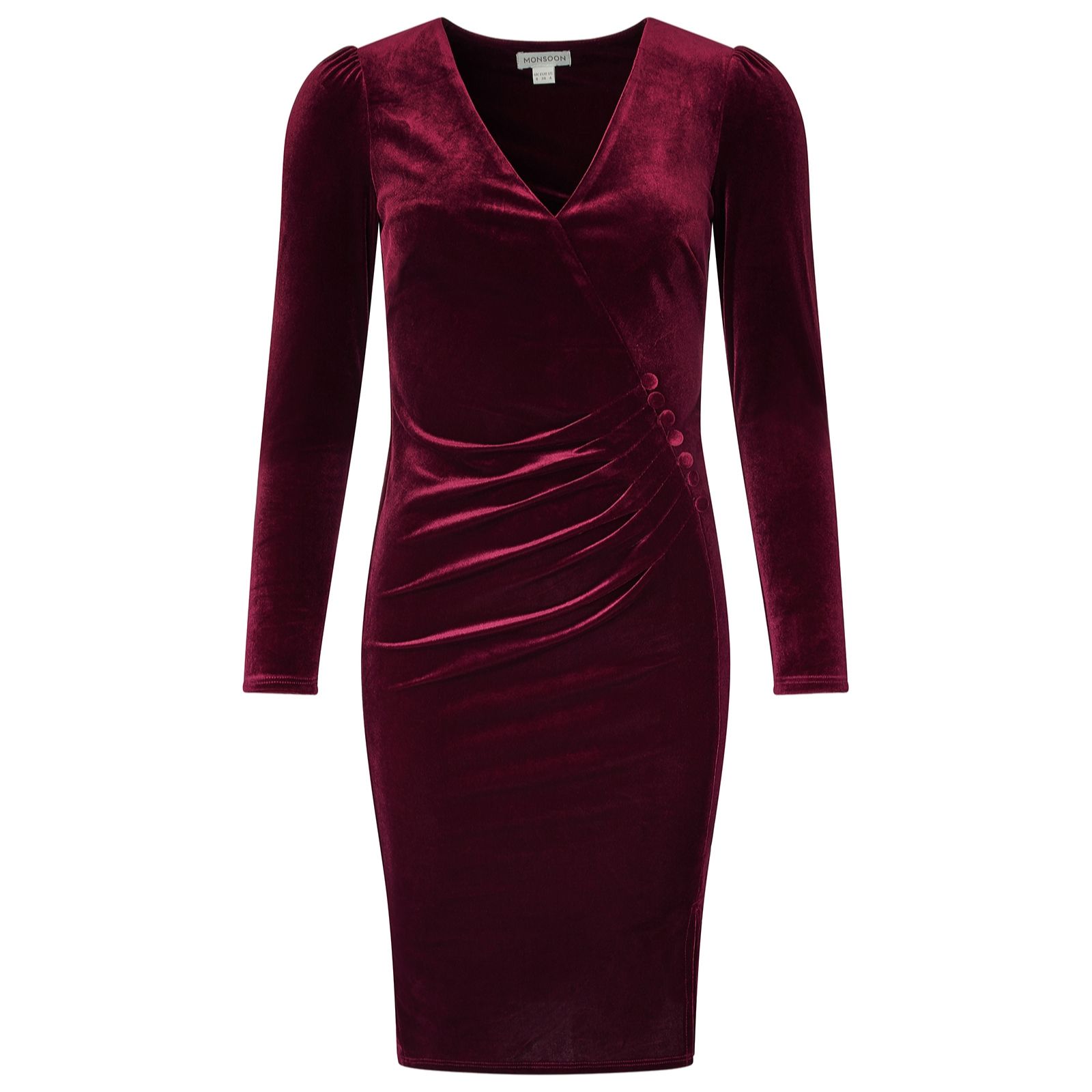 monsoon red velvet dress