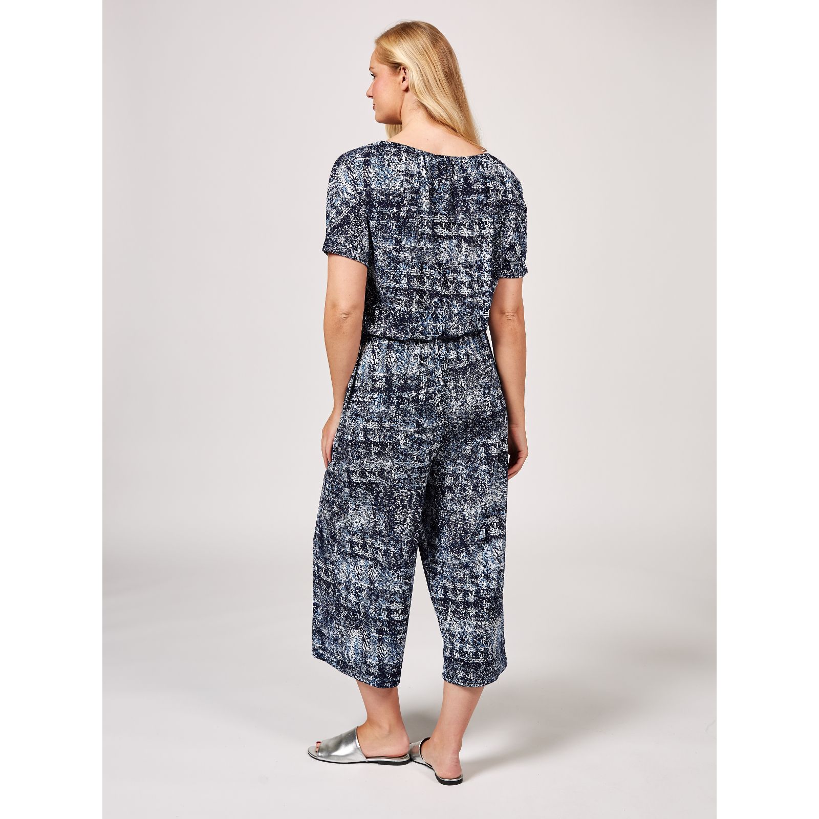 Kim & Co Brazil Jersey Dolman Sleeve Gaucho Jumpsuit with Pockets QVC UK