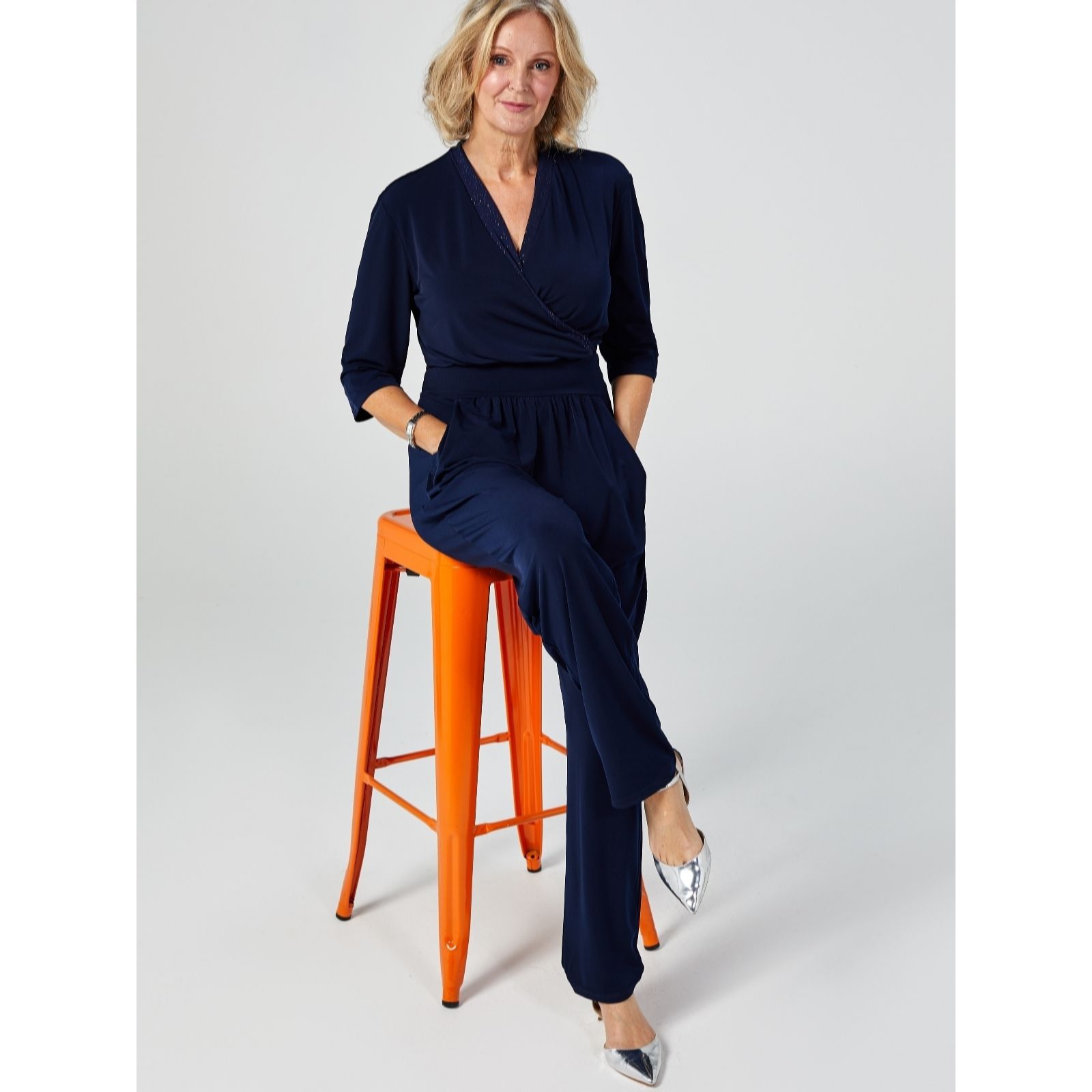 kim & co at qvc jumpsuit petite