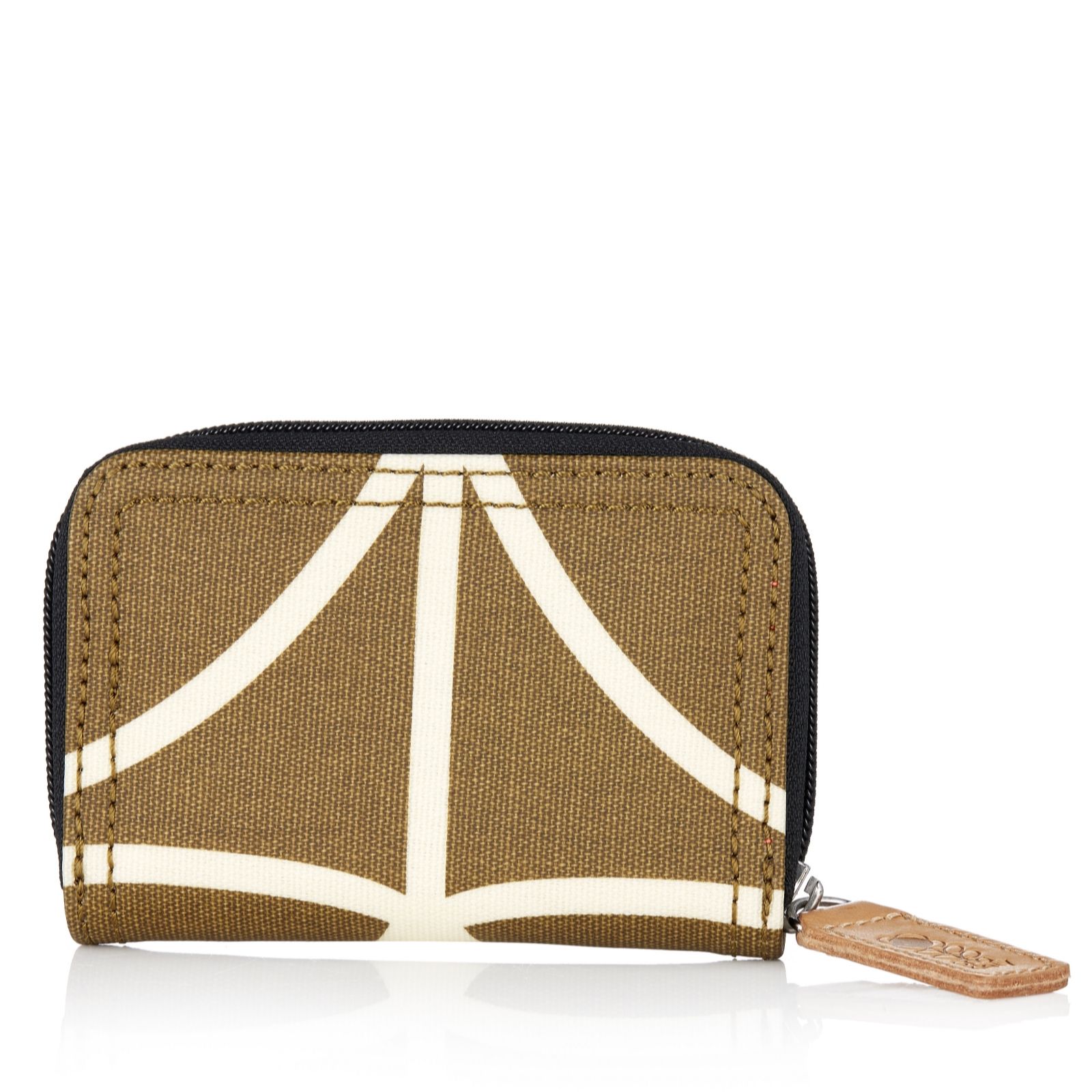 Orla Kiely Giant Linear Stem Medium Zip Wallet QVC UK