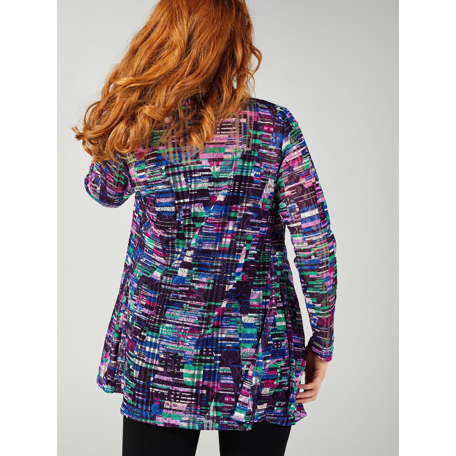 Kaleidoscope Lace Edge to Edge Cardigan by Michele Hope Page 1 QVC UK