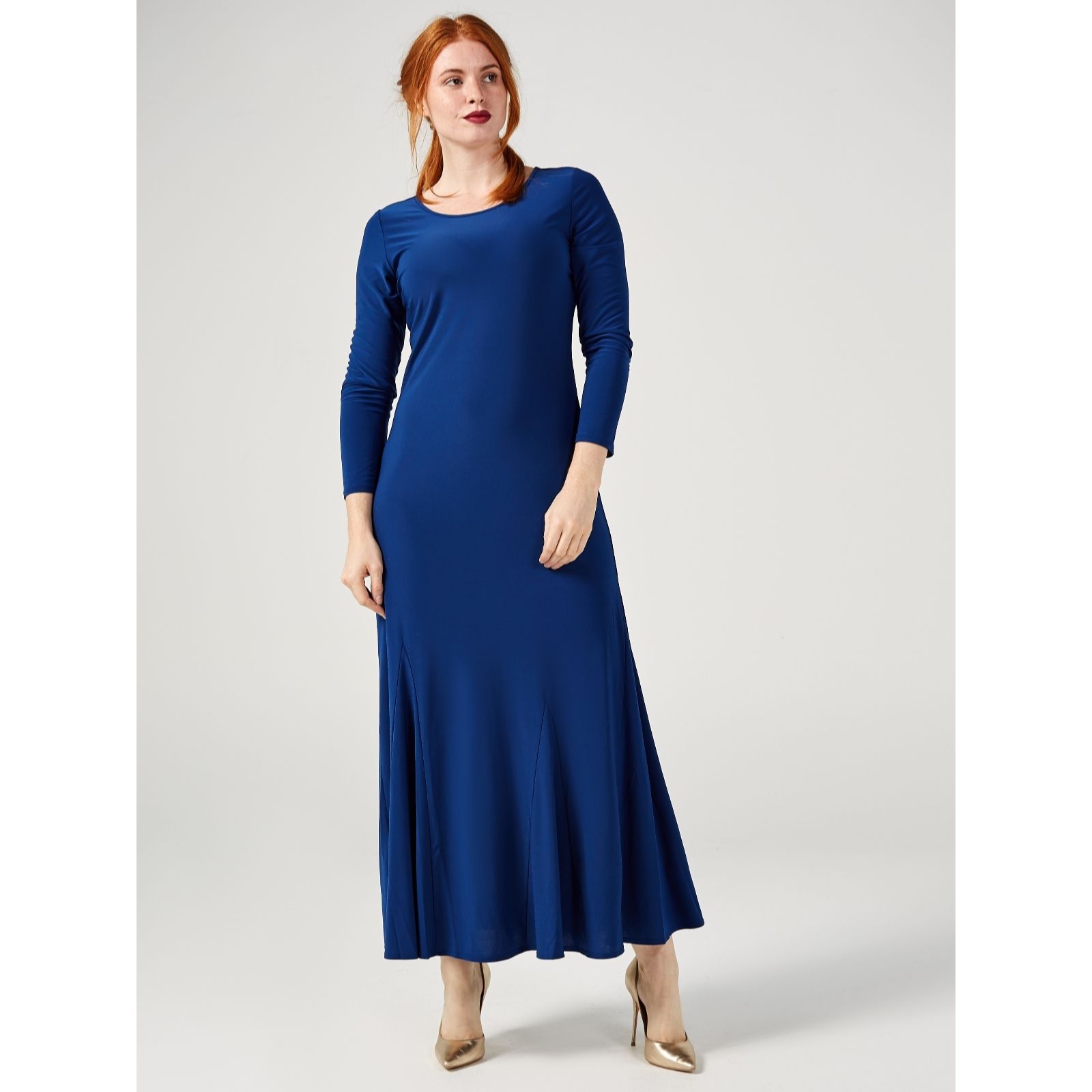 long sleeve jersey maxi dress