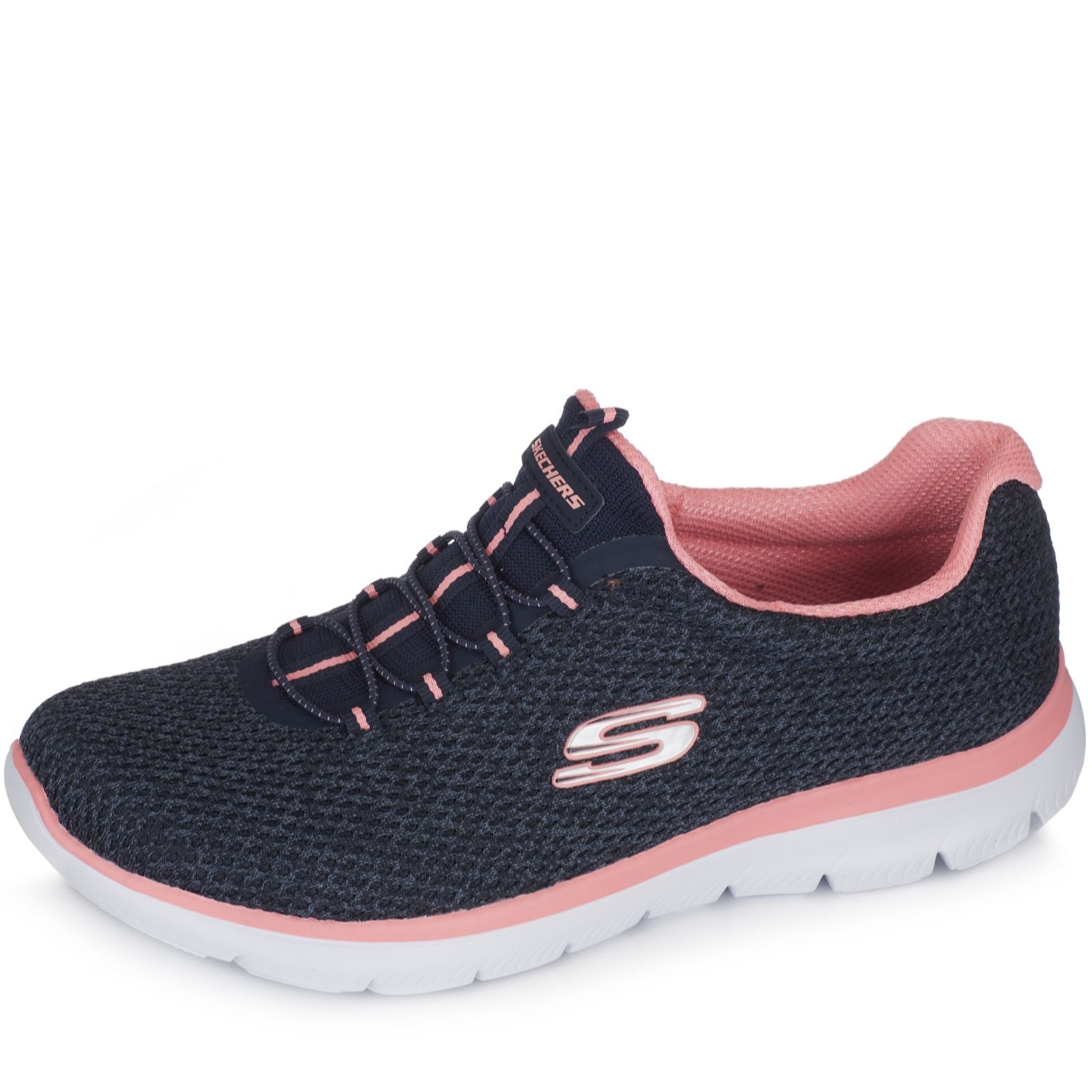 skechers knit mesh slip on trainer
