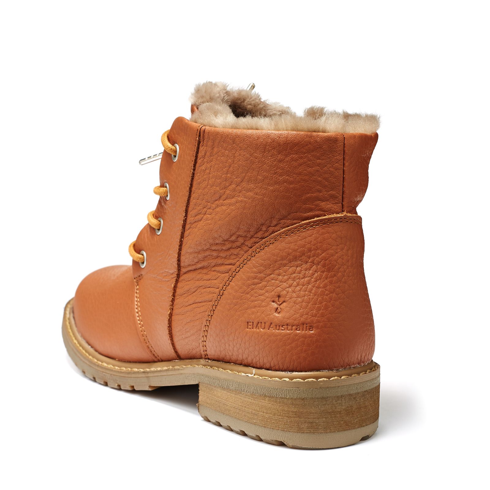 Emu Explorer Waterproof Kan Leather & Sheepskin Lace Up Boot QVC UK