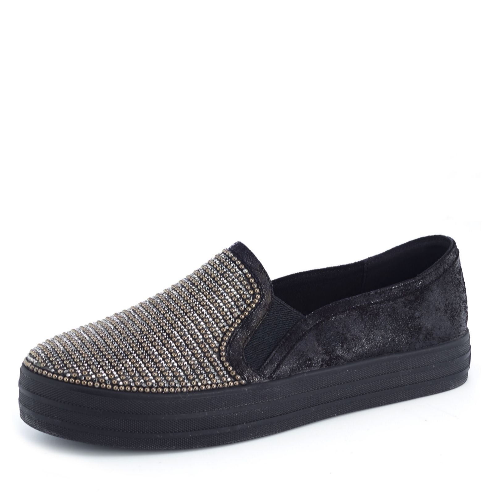 skechers double up black