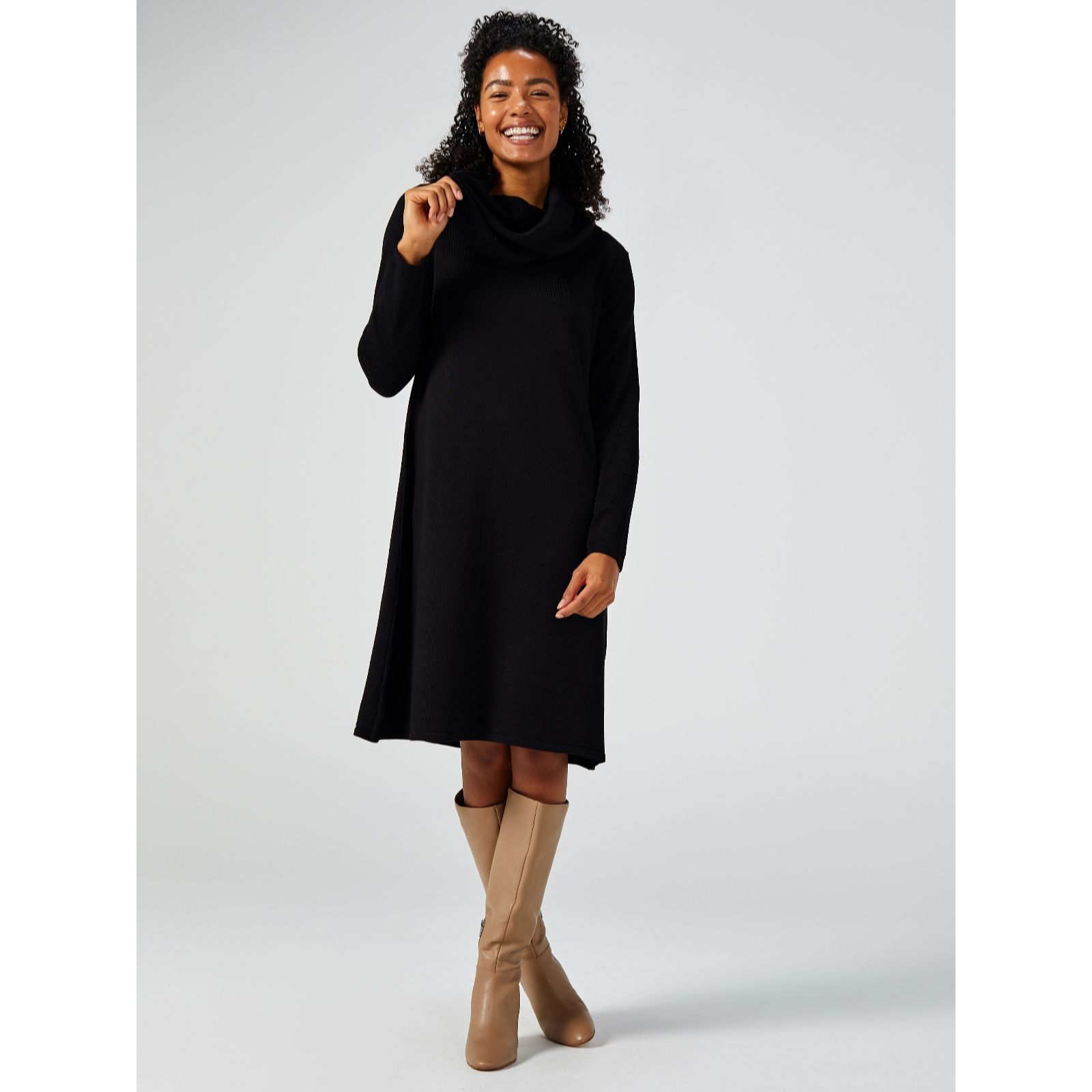 nina leonard sweater dress