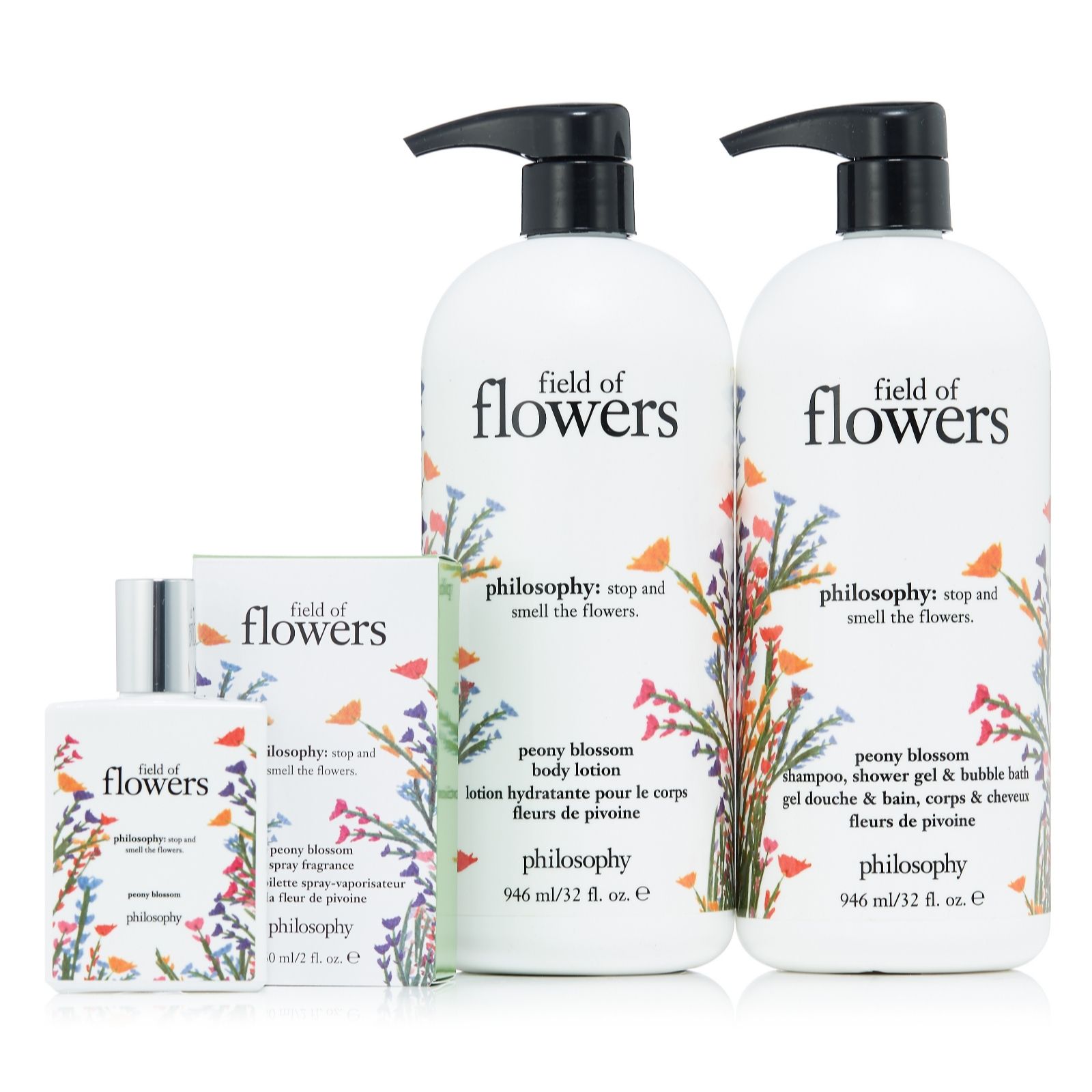 Philosophy 3 Piece Field Of Flowers Fragrance Set QVC UK