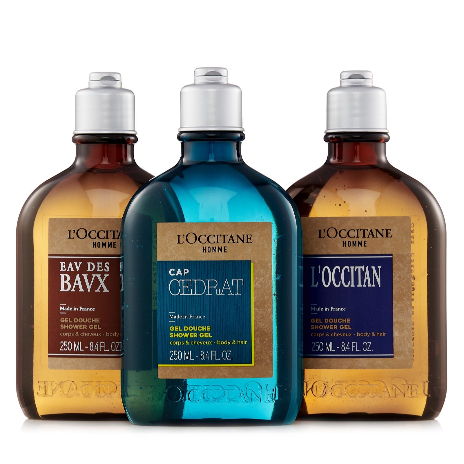 L'Occitane Men's Set of 3 Shower Gel QVC UK
