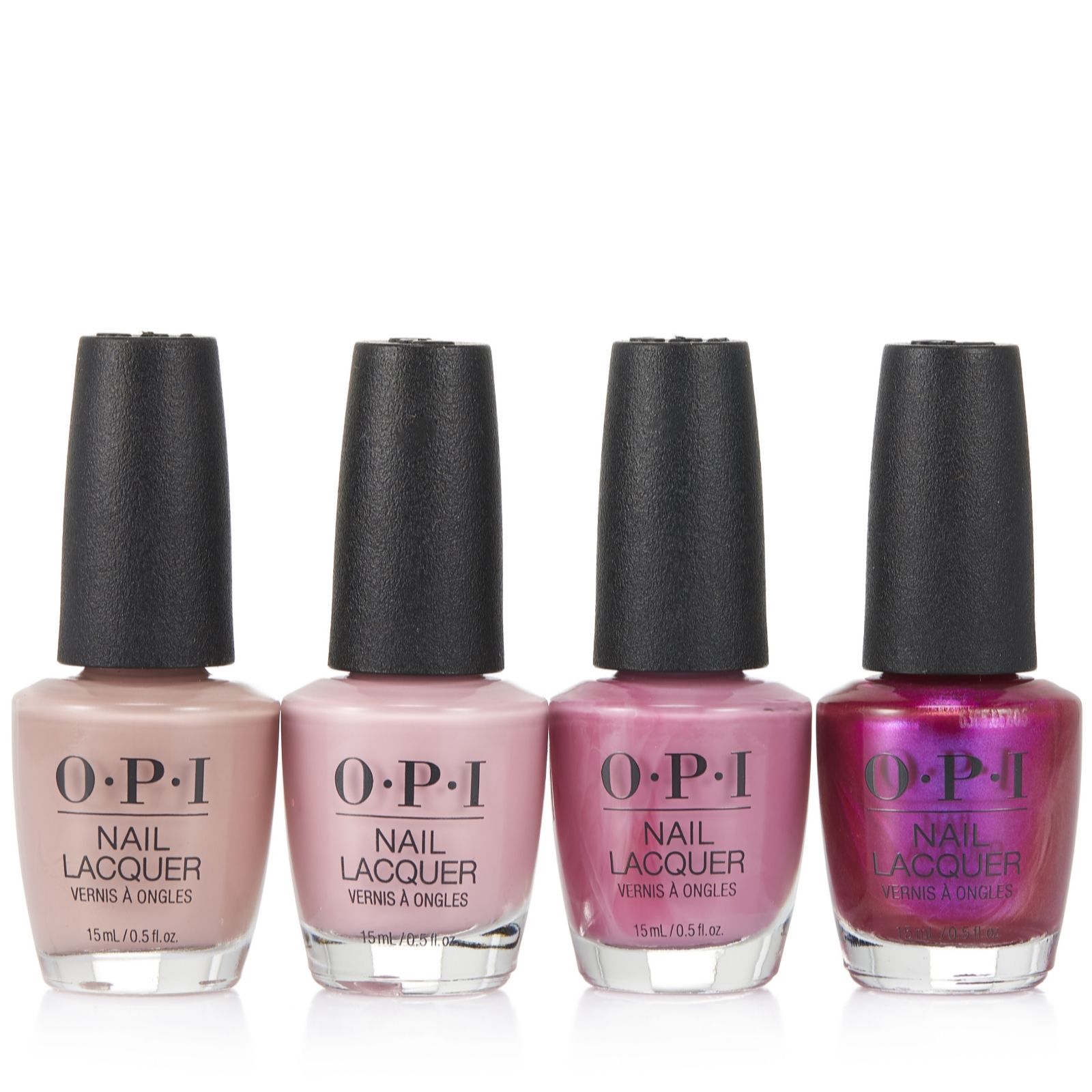 OPI 4 Piece Pink & Nude Classic Lacquer Collection - QVC UK