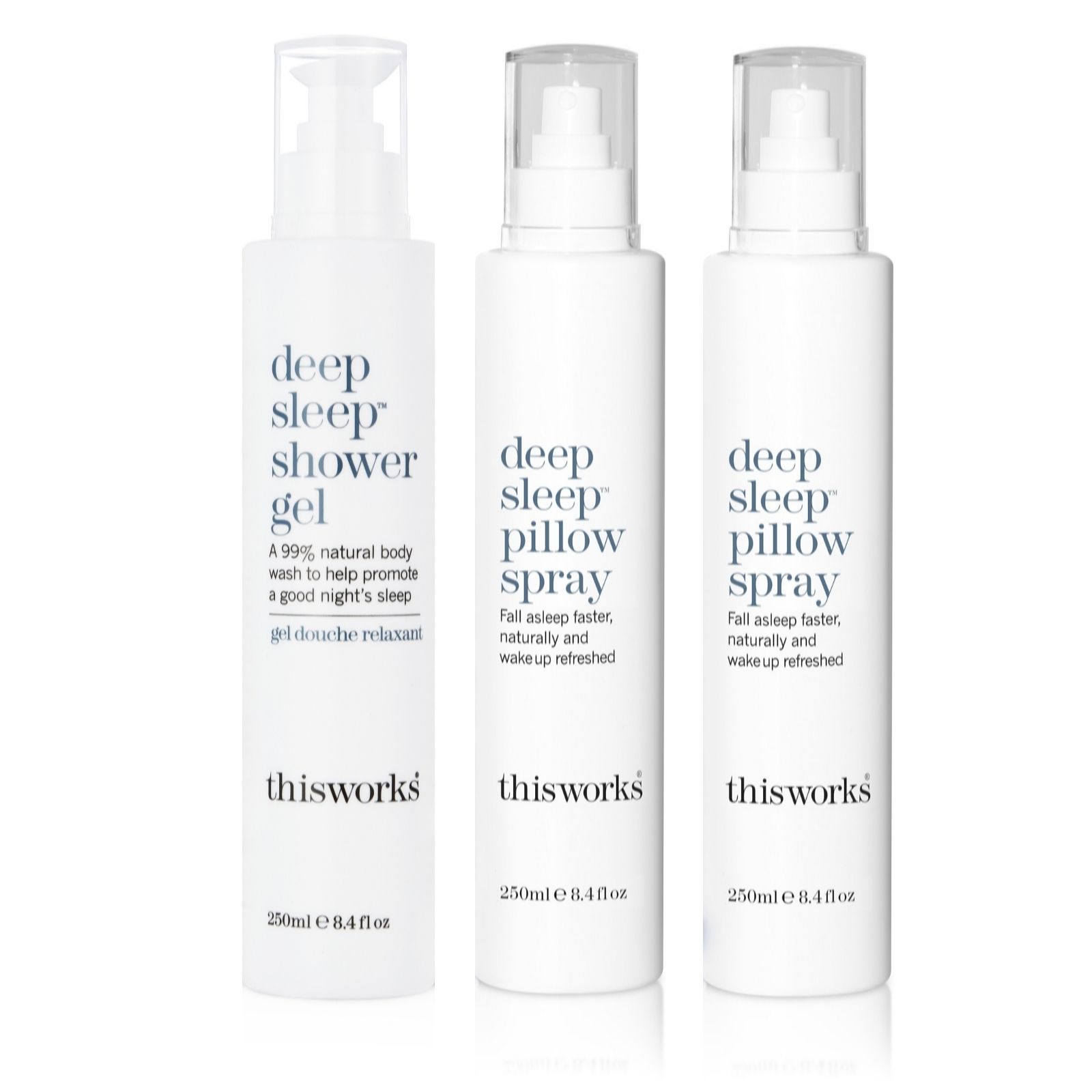 This Works 3 Piece Deep Sleep Pillow Spray Shower Gel Set