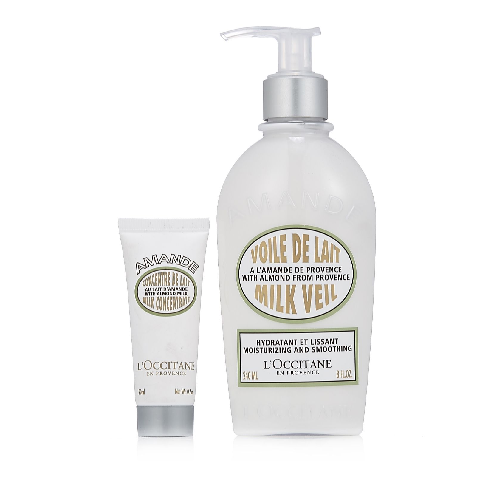 L'Occitane Almond Milk Veil 240ml & Concentrate 20ml - QVC UK