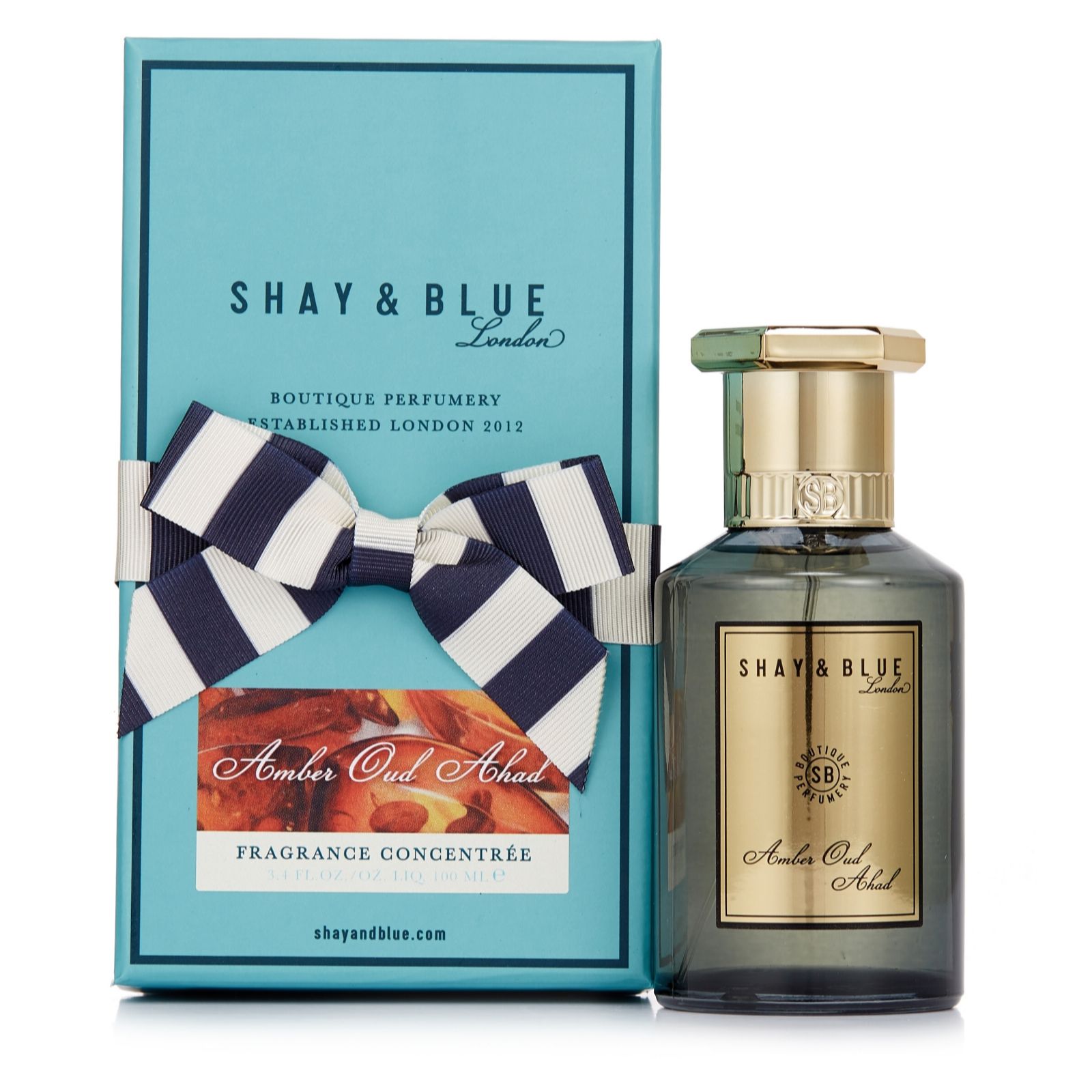 Shay & Blue Amber Oud Ahad Fragrance Concentrate 100ml QVC UK