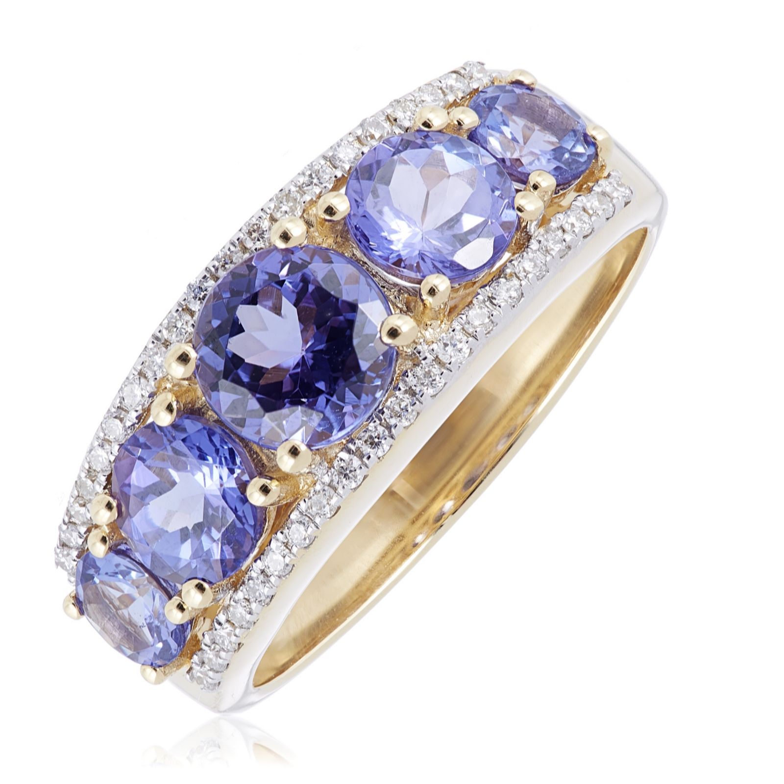 tanzanite and gold ring