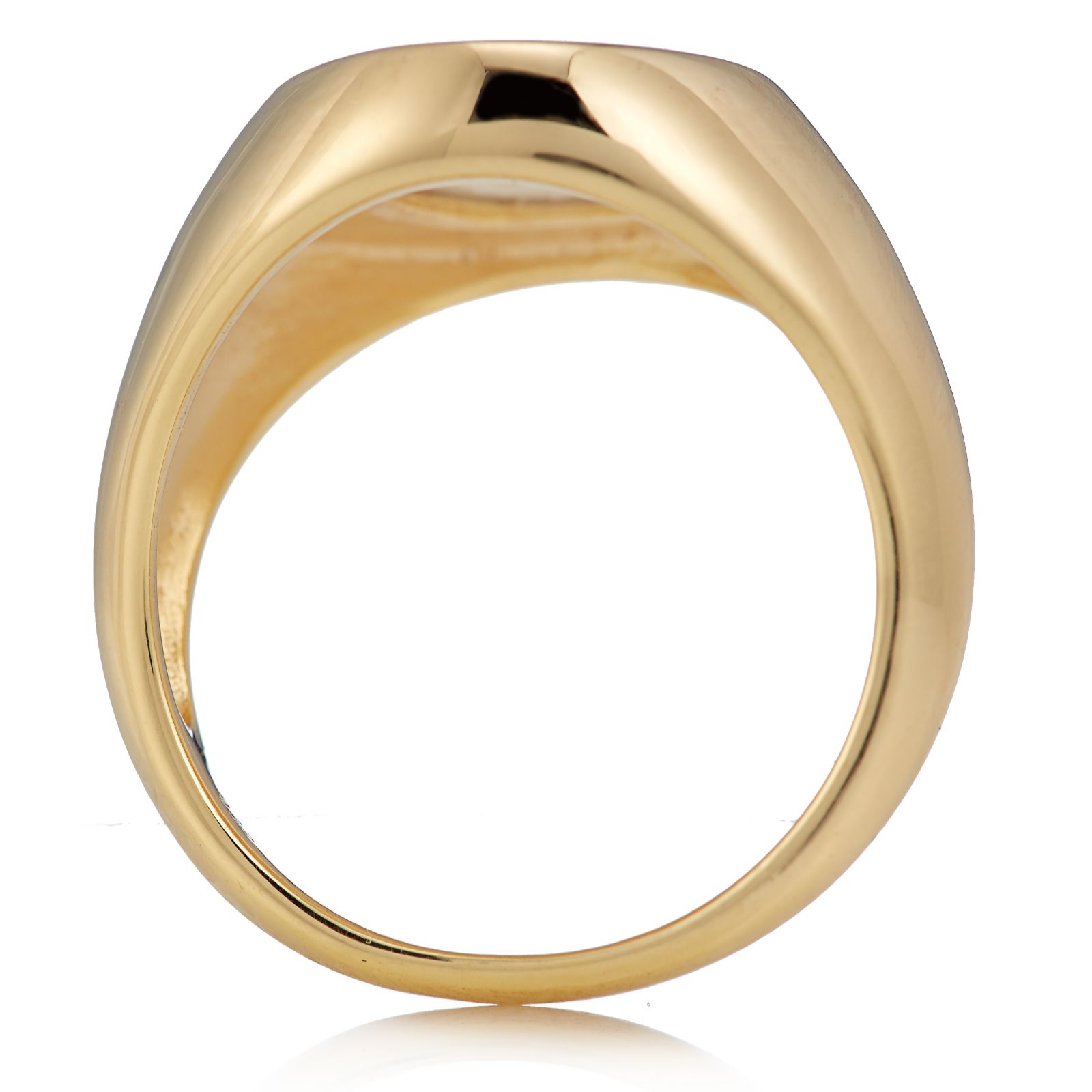 Lisa Snowdon Gemstone Signet Ring Gold Vermeil - QVC UK