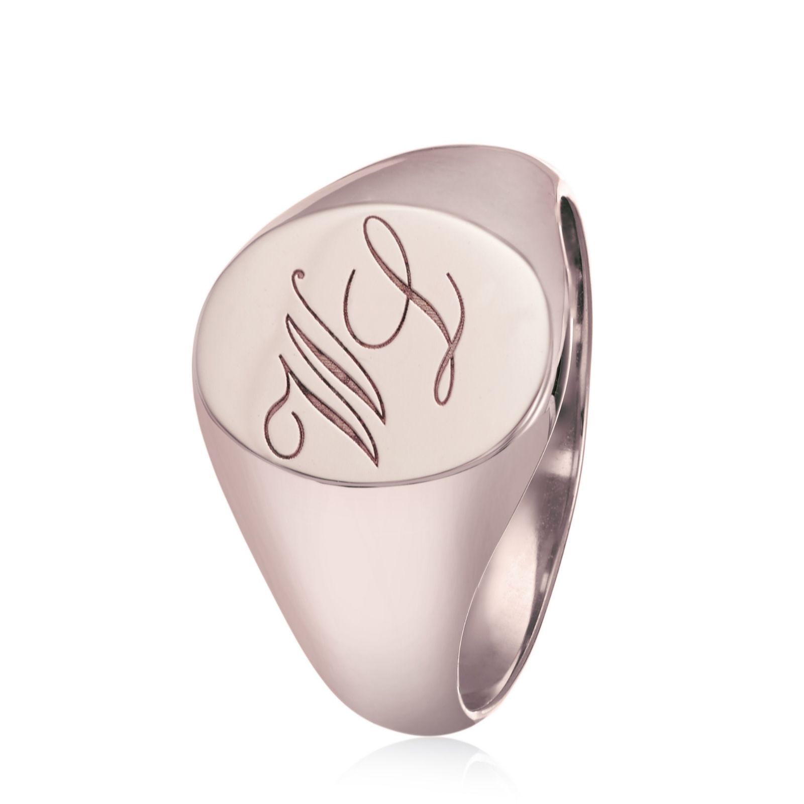 Personalised Initial Ring Sterling Silver QVC UK