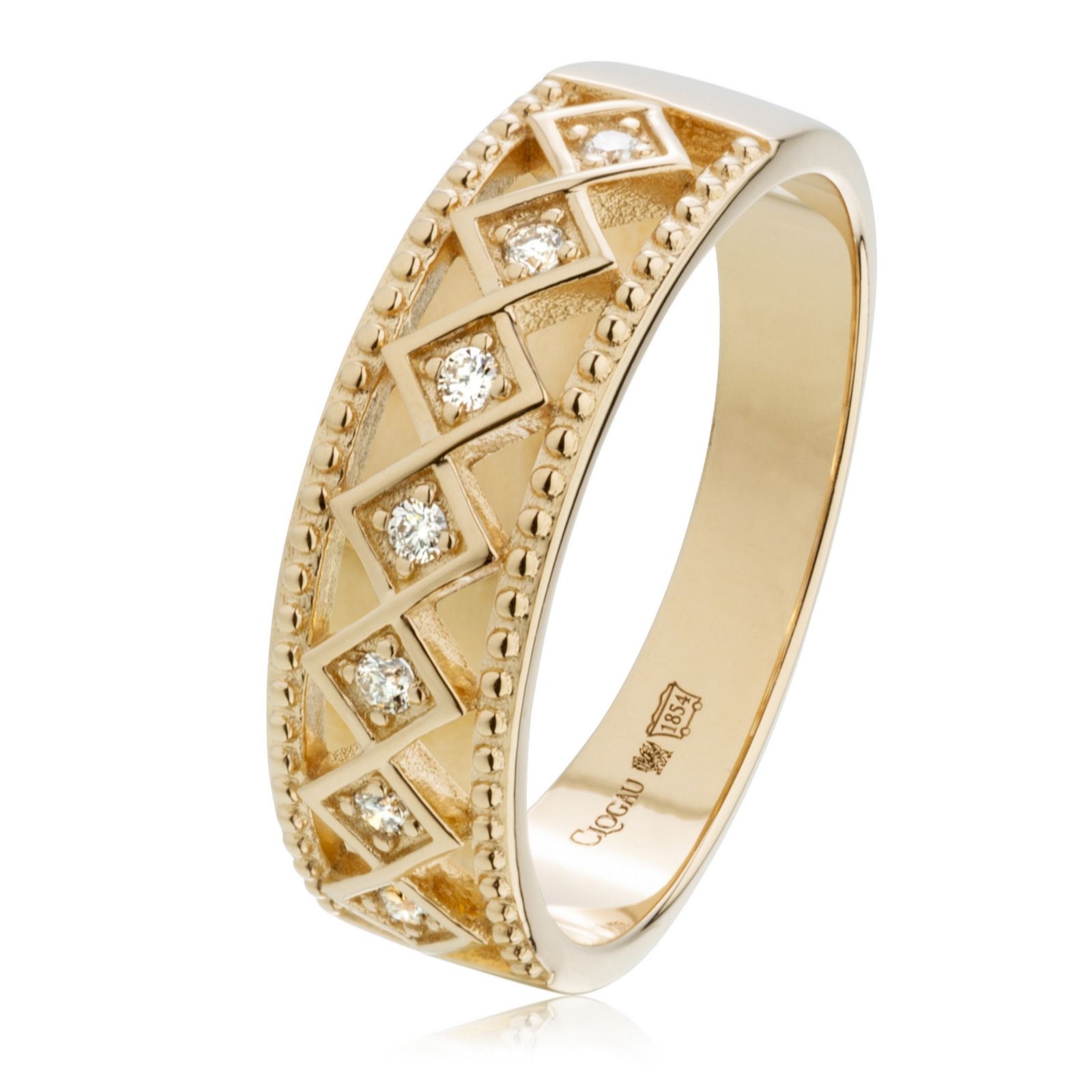 Clogau 1854 Anniversary Diamond Ring 18ct Gold QVC UK