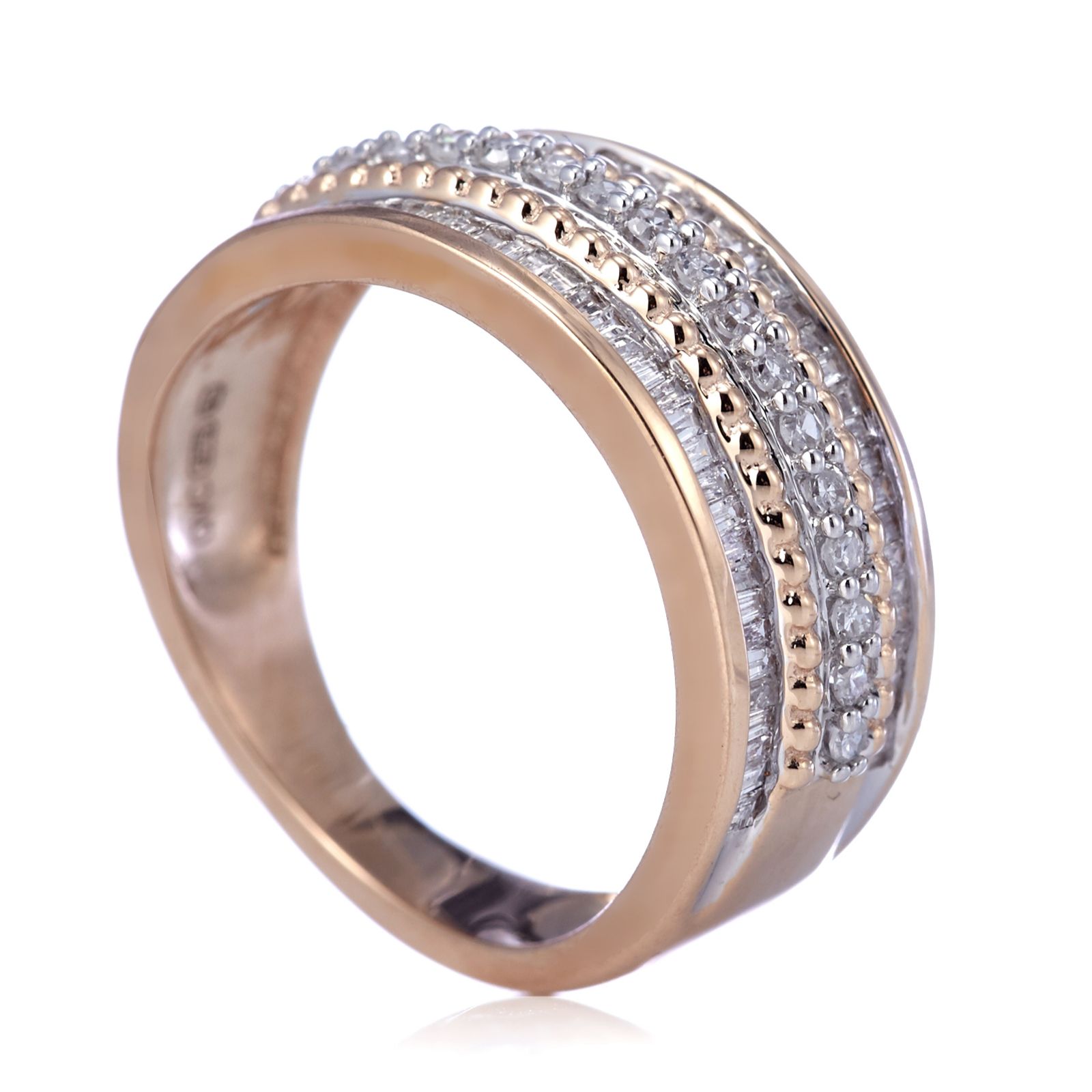 Outlet 0.5ct Diamond Band Ring 9ct Gold QVC UK