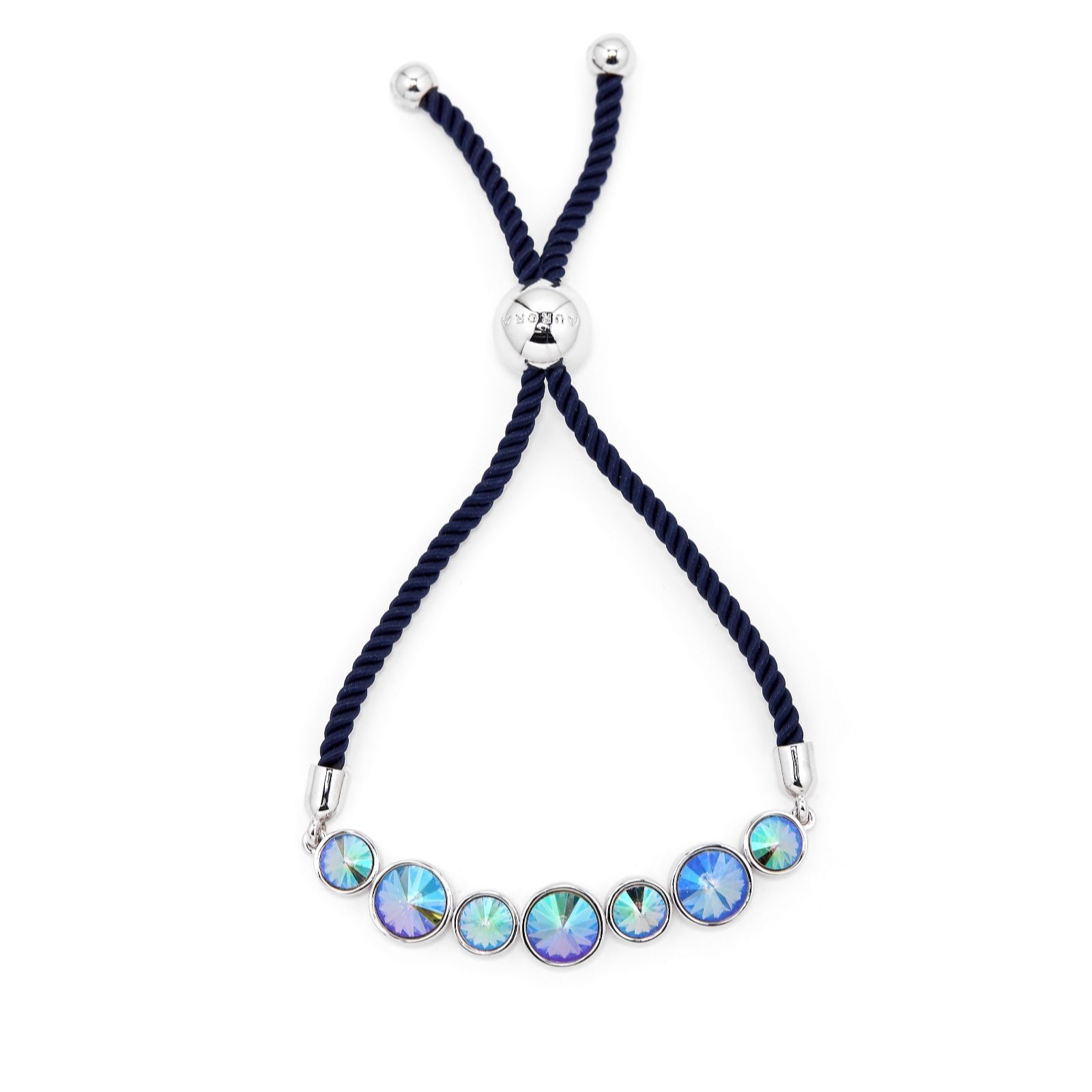 Aurora Swarovski Crystal Seven Stone Friendship Bracelet Page 1 QVC UK