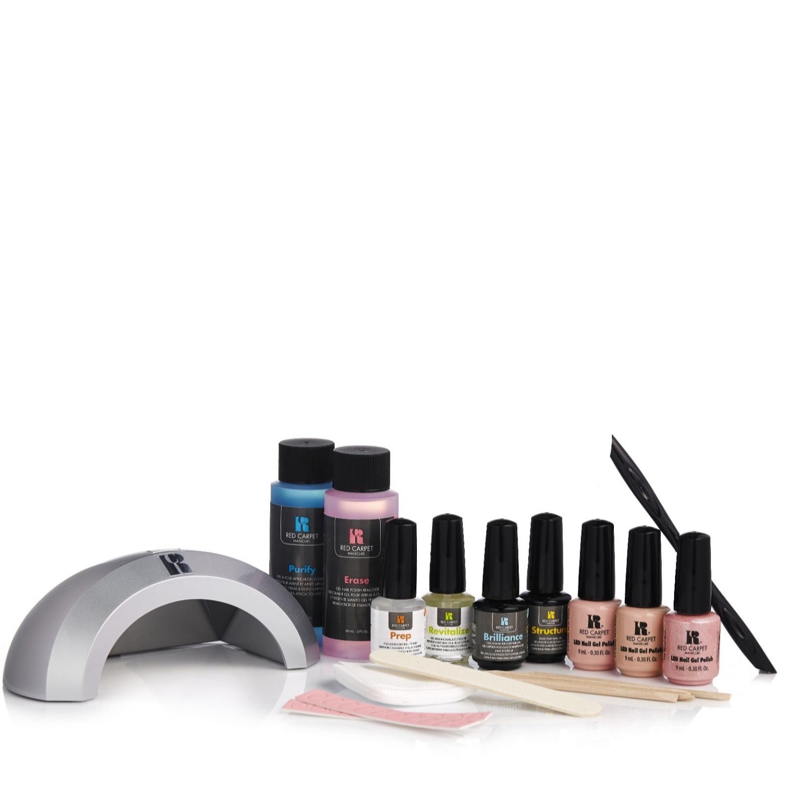 Red Carpet Complete Manicure System W 3x Full Size Gel Polishes