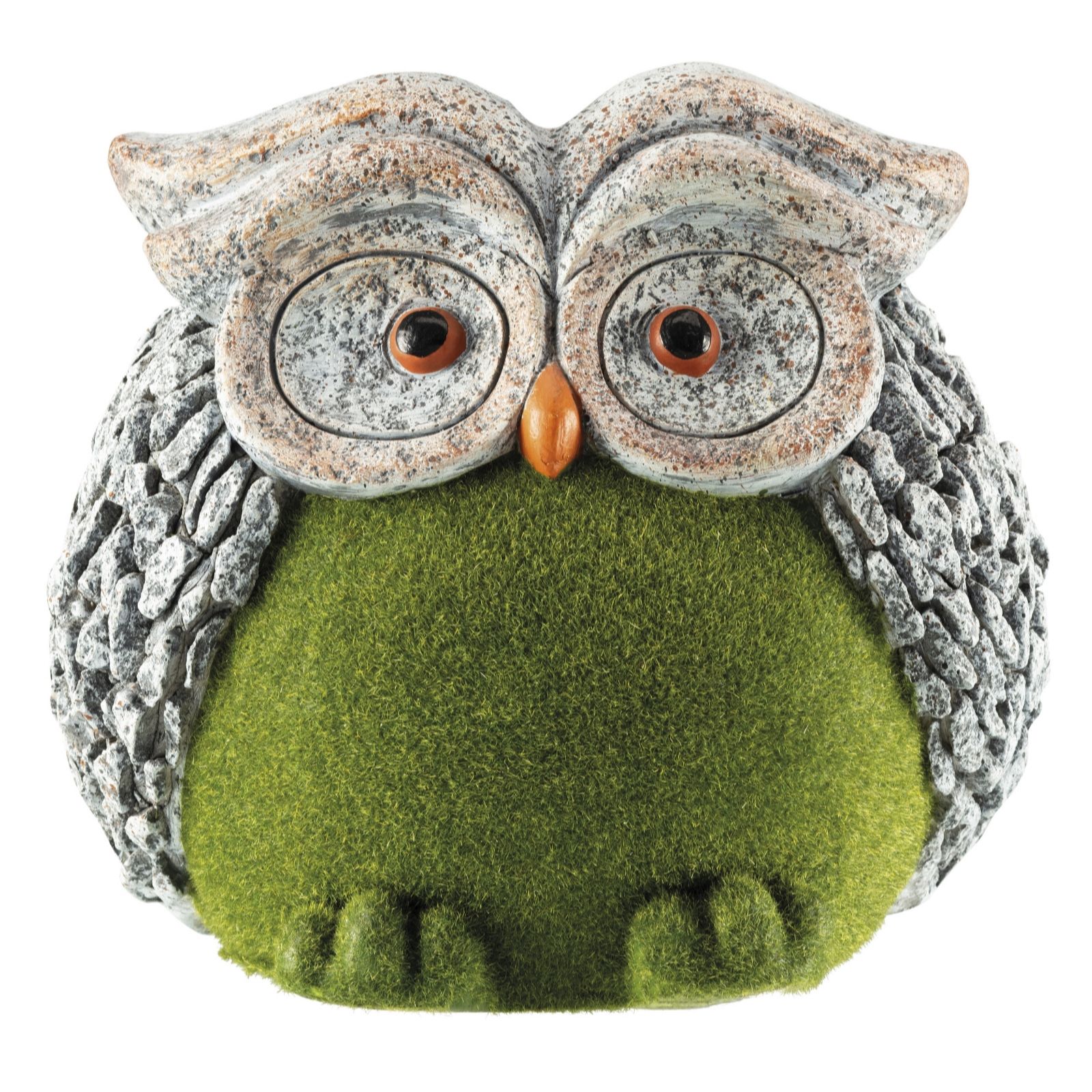 Garden Gear Flocked Effect Owl Garden Ornament QVC UK