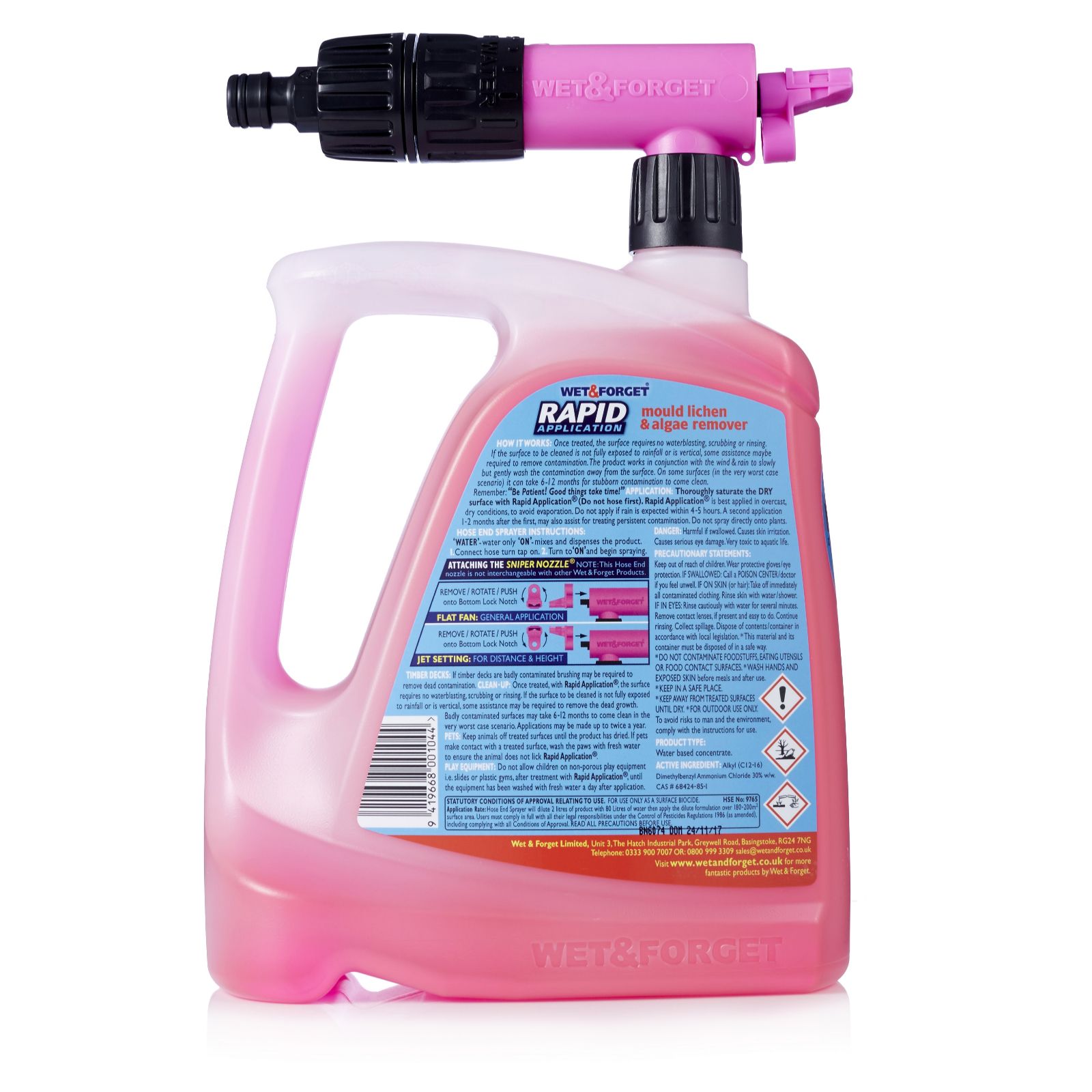 Wet & Rapid 2 Litre Bottle with Sniper Nozzle QVC UK