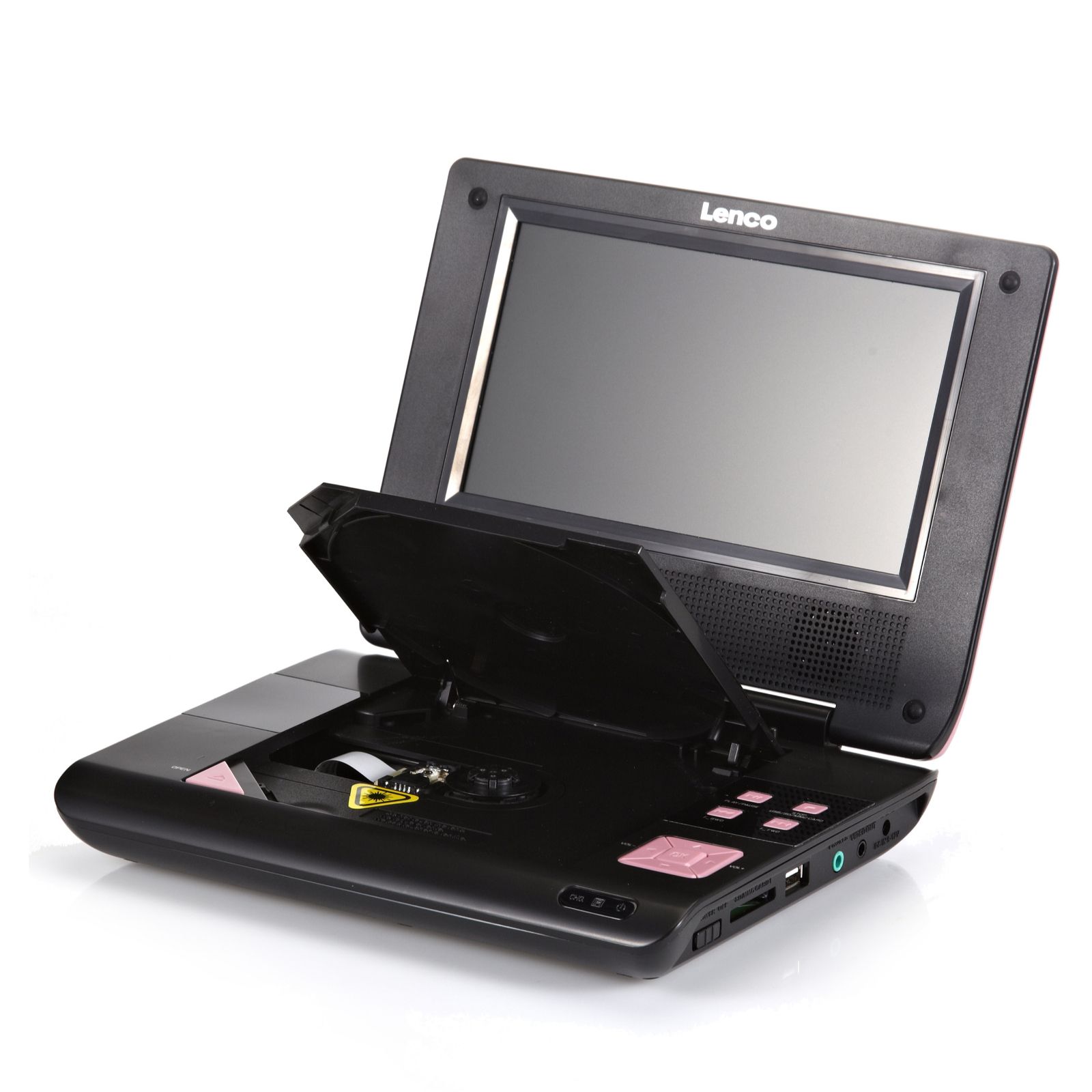Lenco DVP735 Portable DVD Player with Headphones & InCar Ada QVC UK