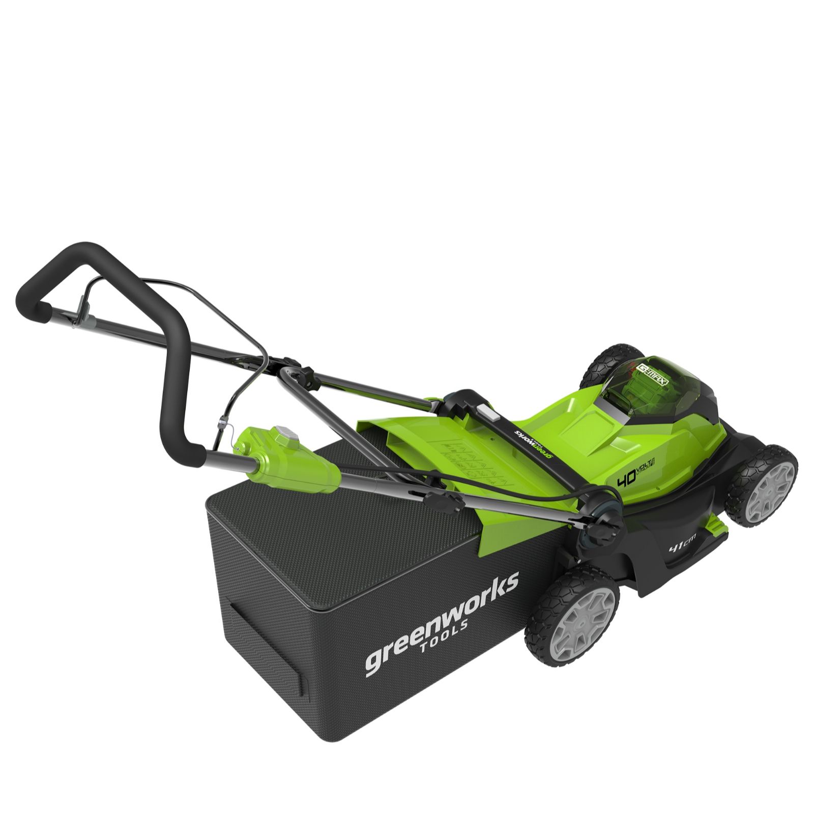 Greenworks 40V 41cm Cordless Lawn Mower with 2.0Ah Battery QVC UK