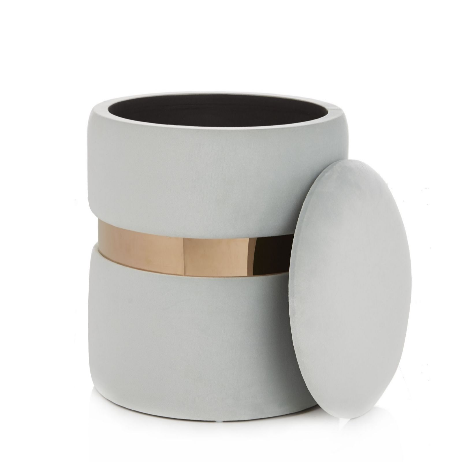 Outlet Alison Cork Velvet Storage Stool QVC UK